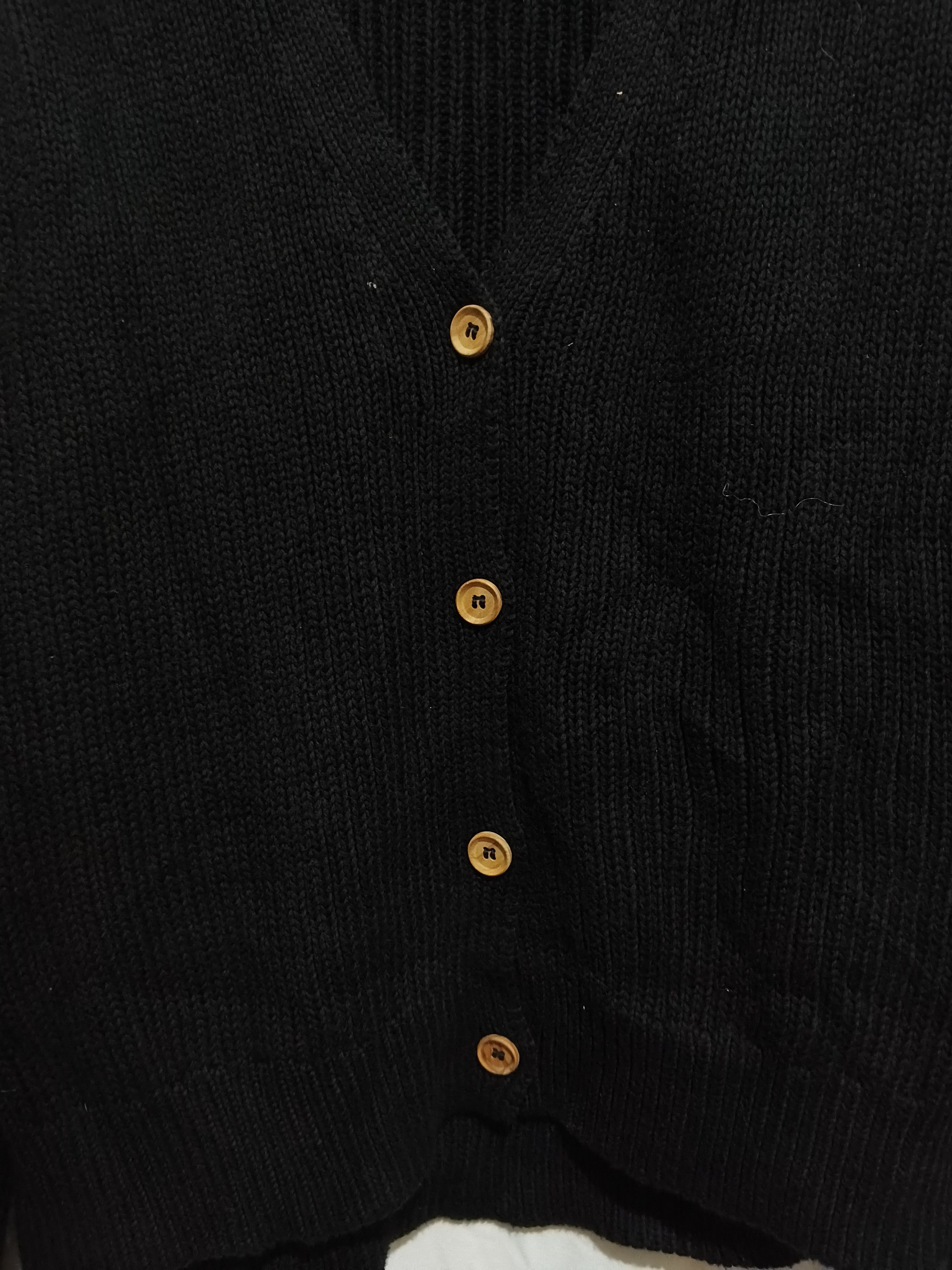 Emerson Fry 🔥Emerson Fry Low V Neck Black Organic Cardigan Size M / US 6-8 / IT 42-44 - 8 Thumbnail