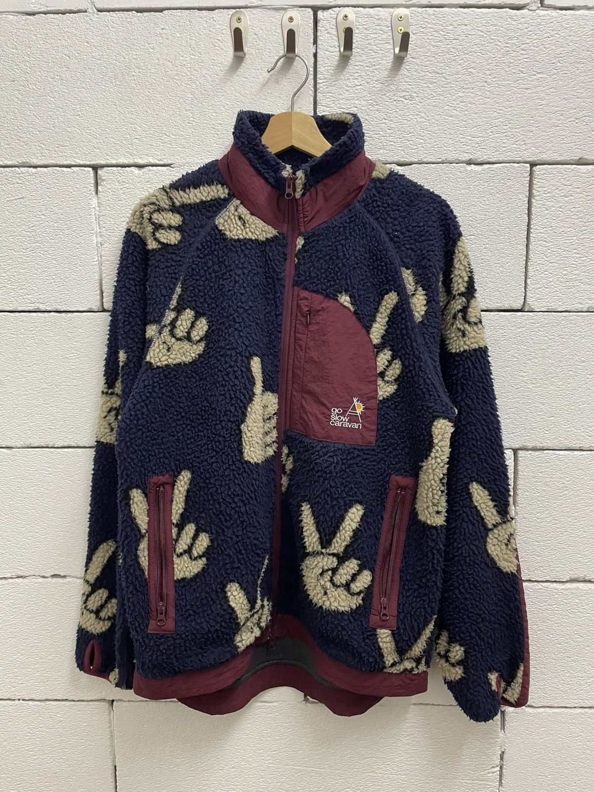 Vintage Vintage 90s Go Slow Caravan Deep Pile Retro X Fleece Jackets Size US L / EU 52-54 / 3 - 1 Thumbnail