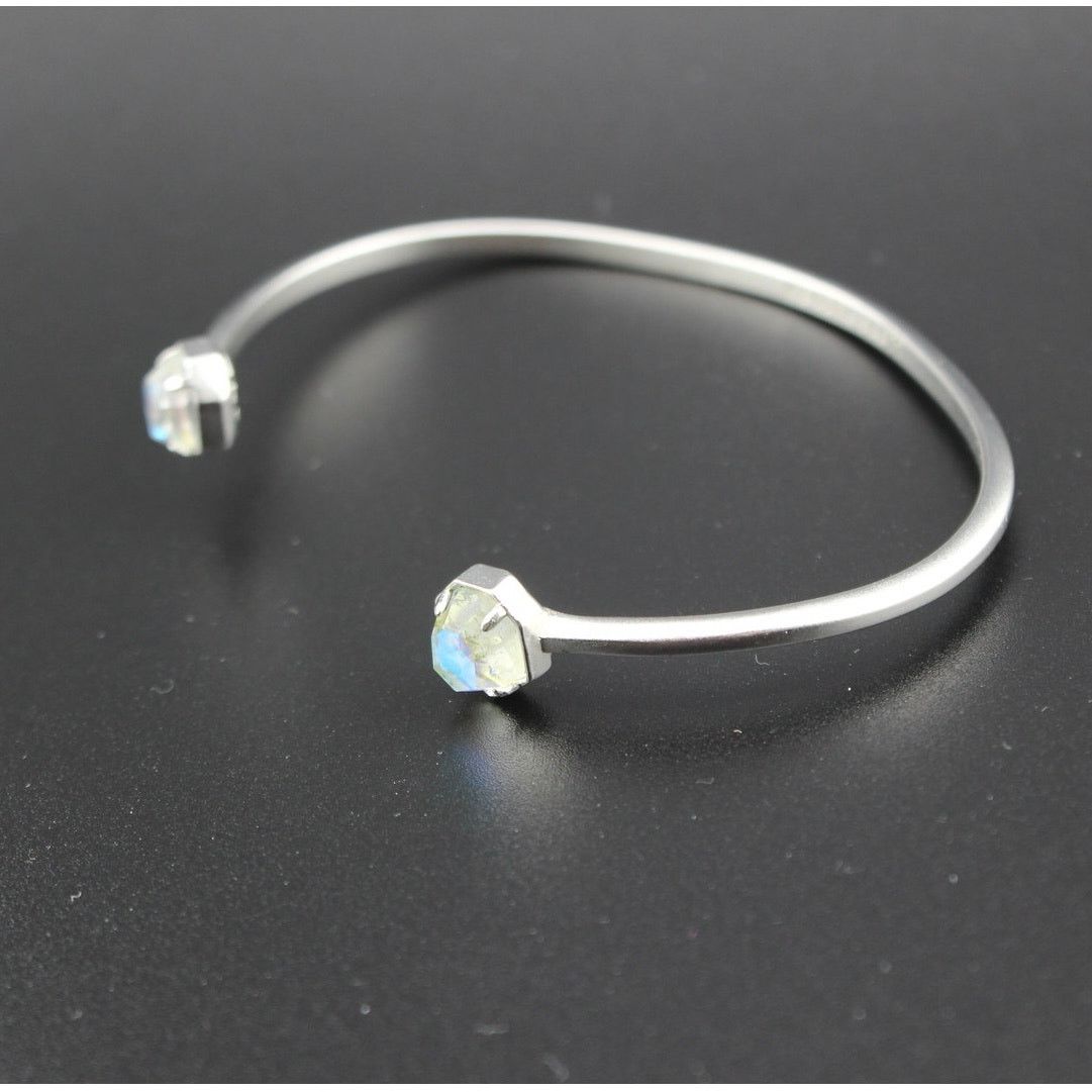 Kendra Scott Kendra Scott Rainbow Stone Open Cuff Bracelet Silver Tone Size ONE SIZE - 2 Thumbnail