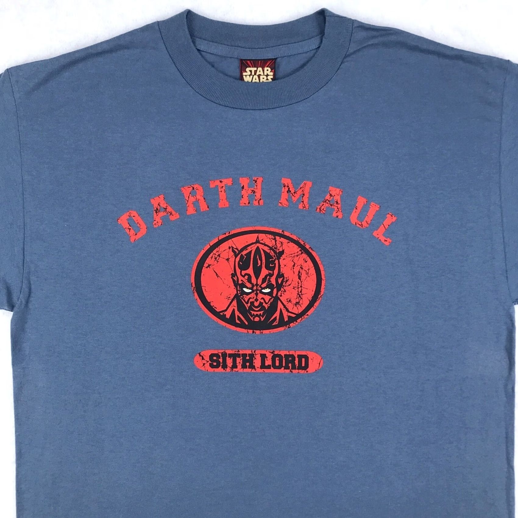 Star Wars VINTAGE Star Wars T-Shirt L Mens blue Darth Maul Sith Lord 90s Star Wars EpI Phantom Menace NOS Size US L / EU 52-54 / 3 - 4 Thumbnail