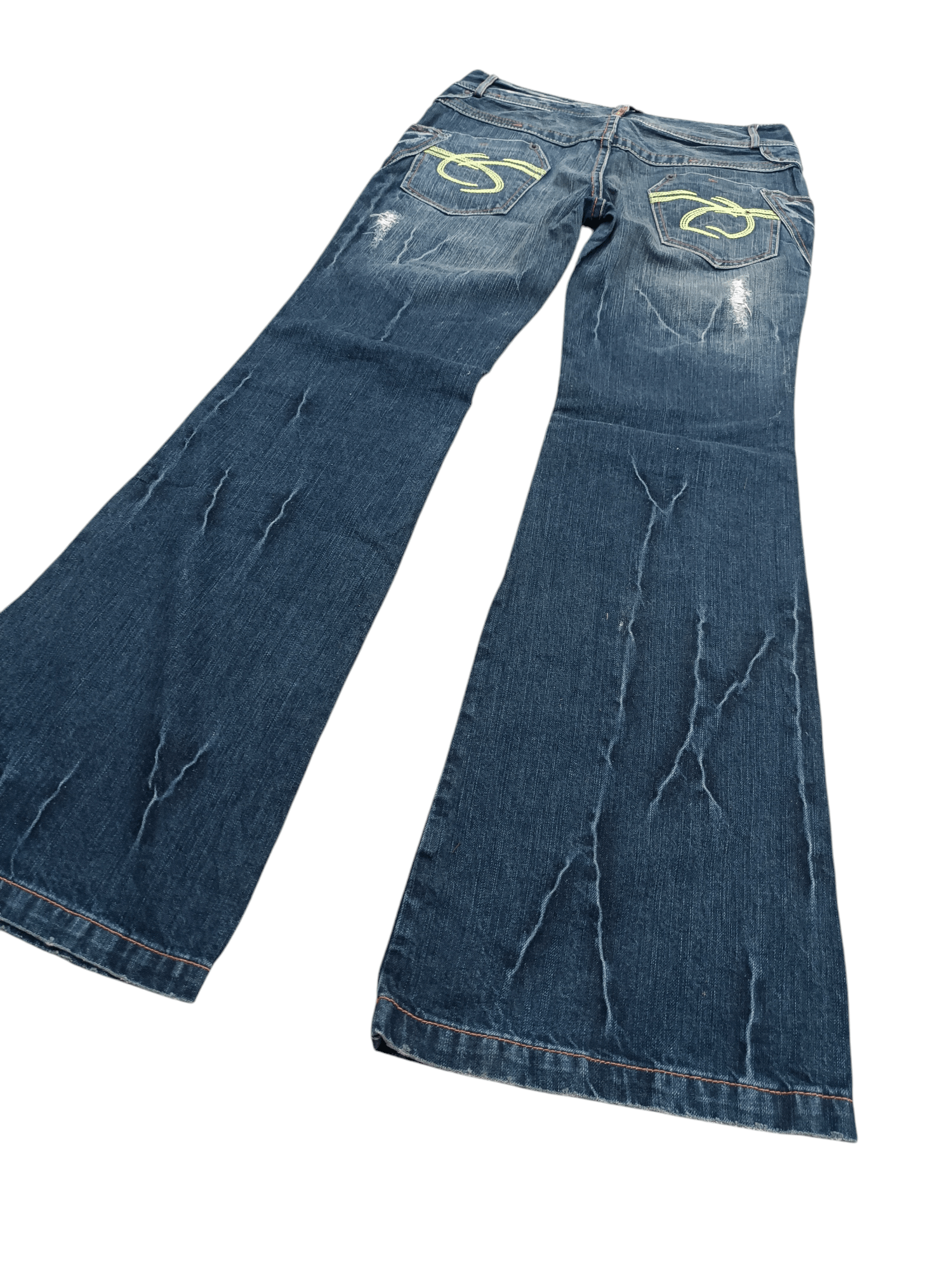 If Six Was Nine Rare Japanese Brand Ryu Ryu Super Flared Distressed Jeans Size US 32 / EU 48 - 12 Thumbnail