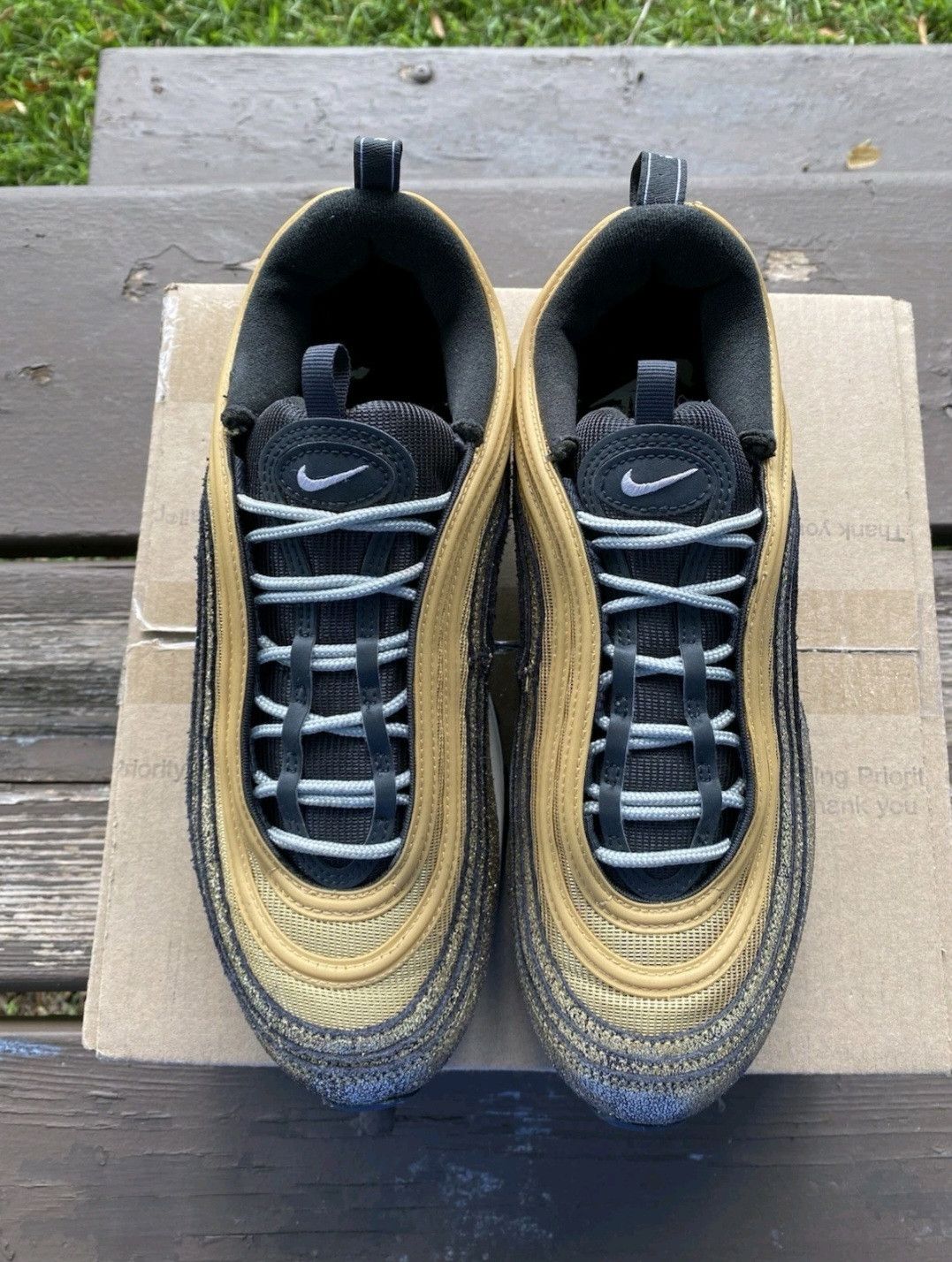 Nike Wmns Nike Air Max 97 Golden Gals Size 11.5 W / 10 Men Size US 11.5 / IT 41.5 - 2 Thumbnail