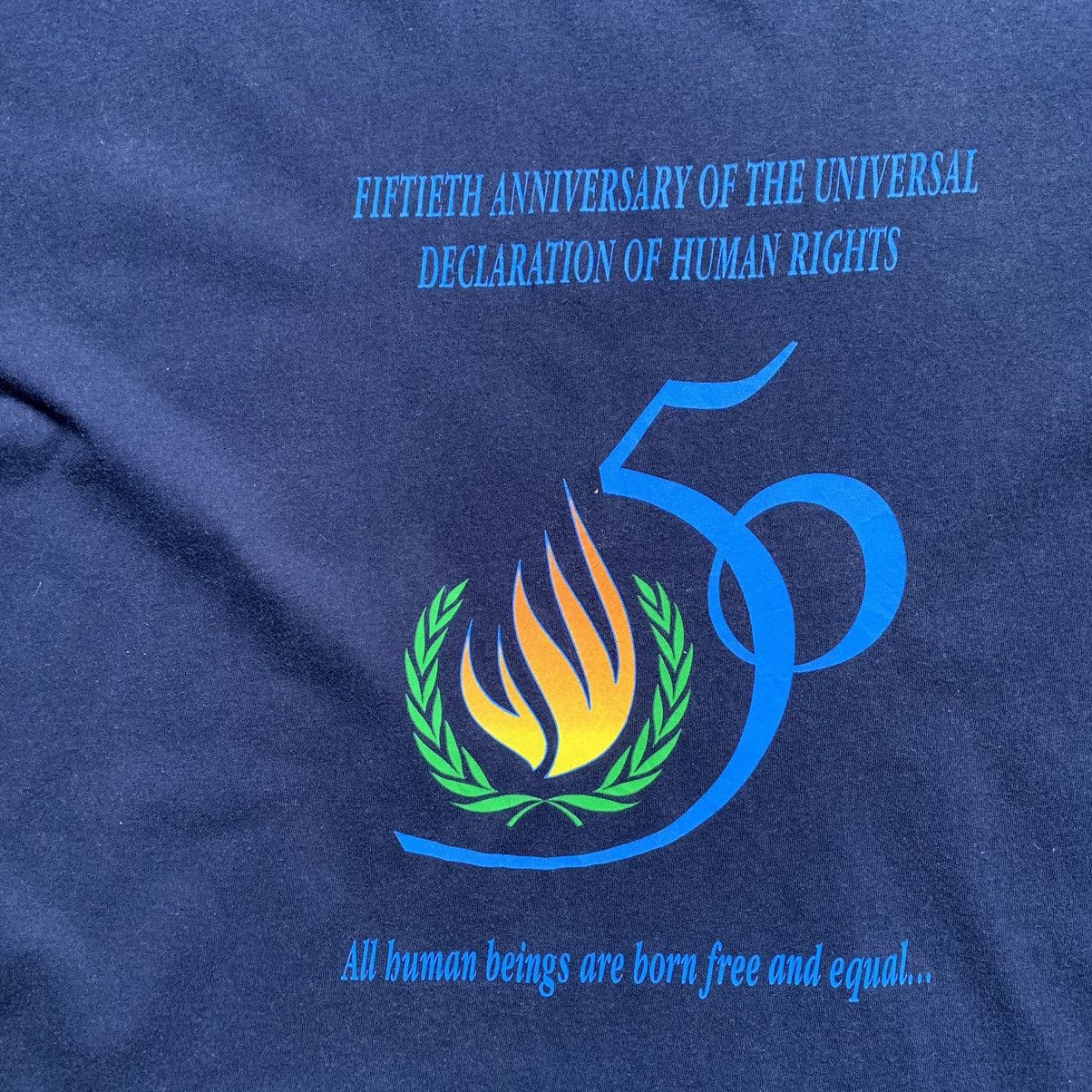 Vintage Rare Rare Rare! United Nations 1998 Human Rights T-Shirt Size US XL / EU 56 / 4 - 4 Thumbnail
