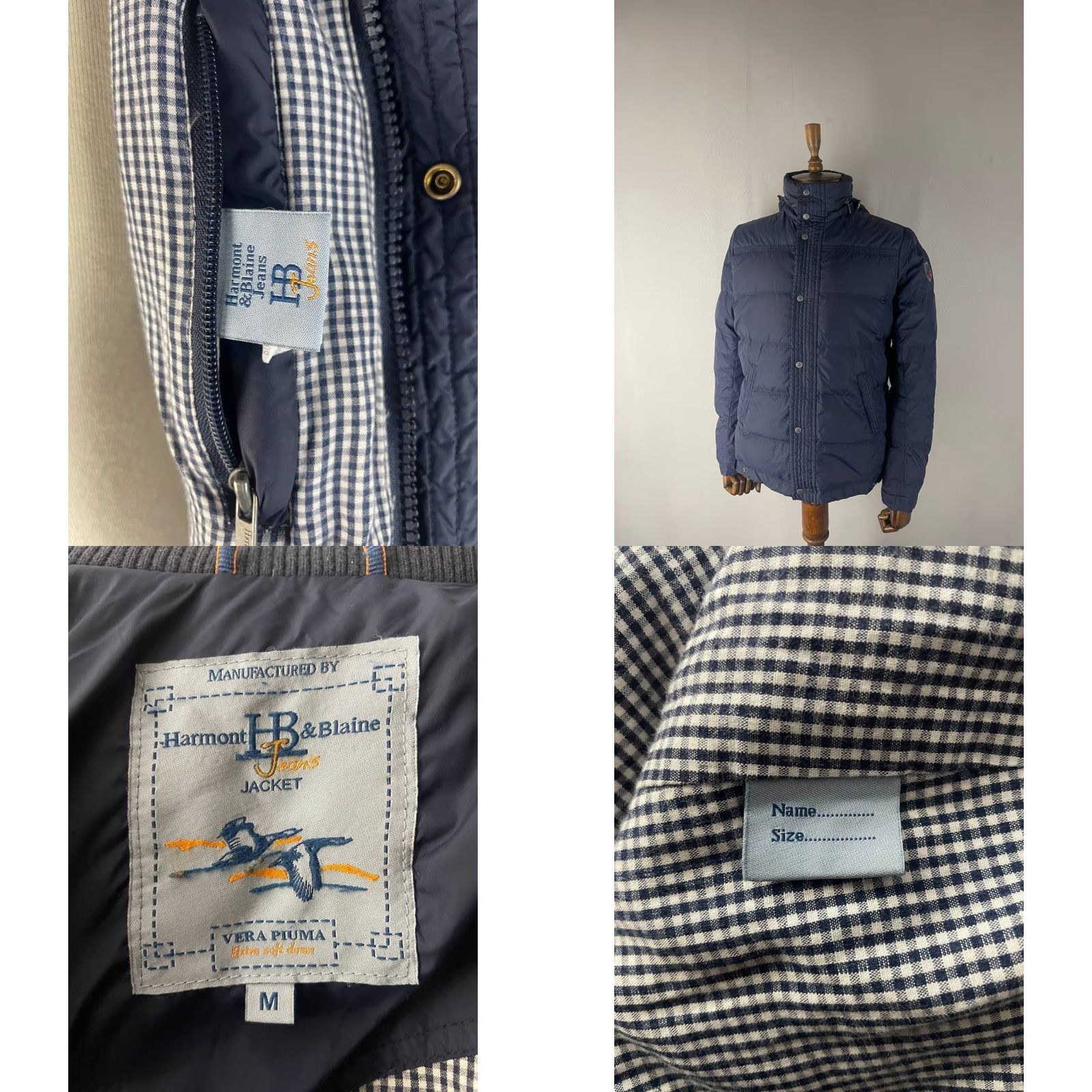 Harmont & Blaine Harmont & Blaine Jacket Mens Puffer Blue Cotton Long Sleeve Zip M Size US M / EU 48-50 / 2 - 11 Thumbnail