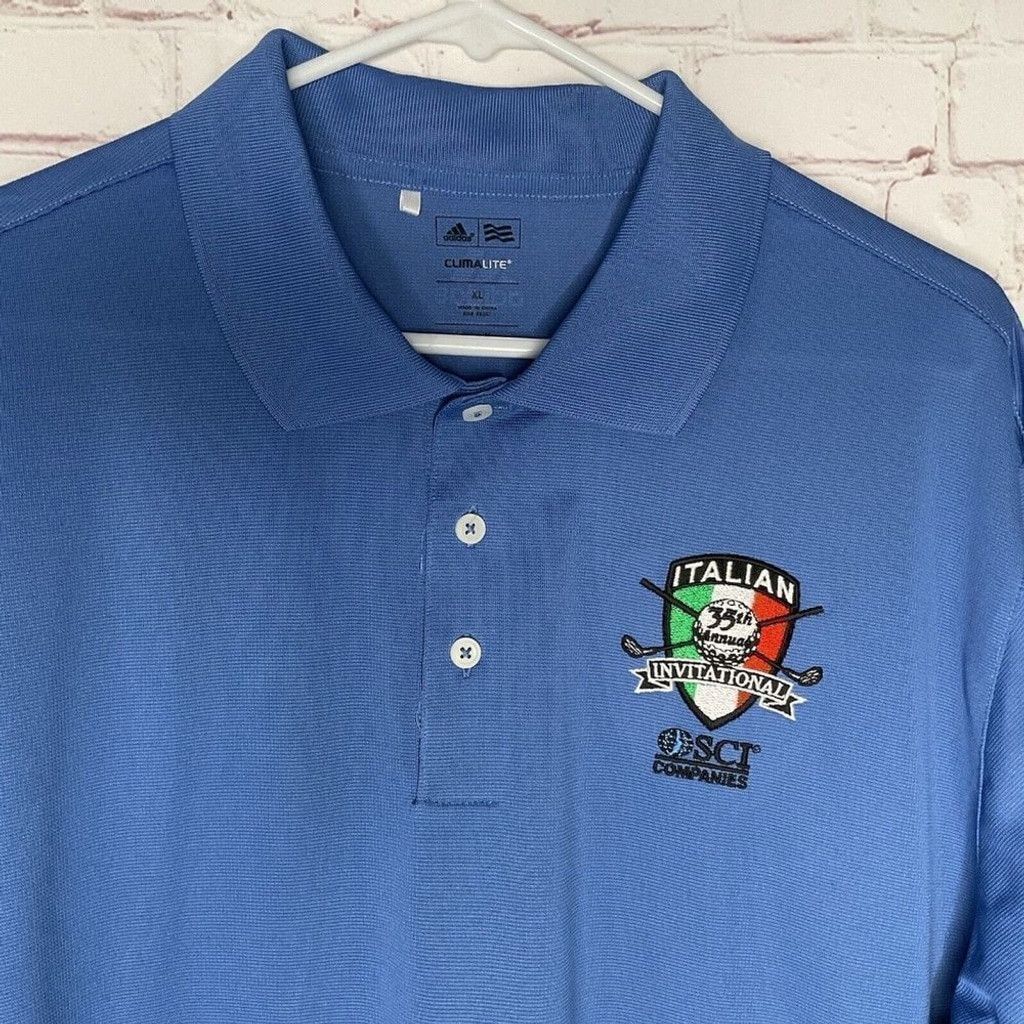 Adidas NWOT Adidas ClimaLite Logo Short Slv. Golf Polo Shirt Men XL Size US XL / EU 56 / 4 - 2 Thumbnail
