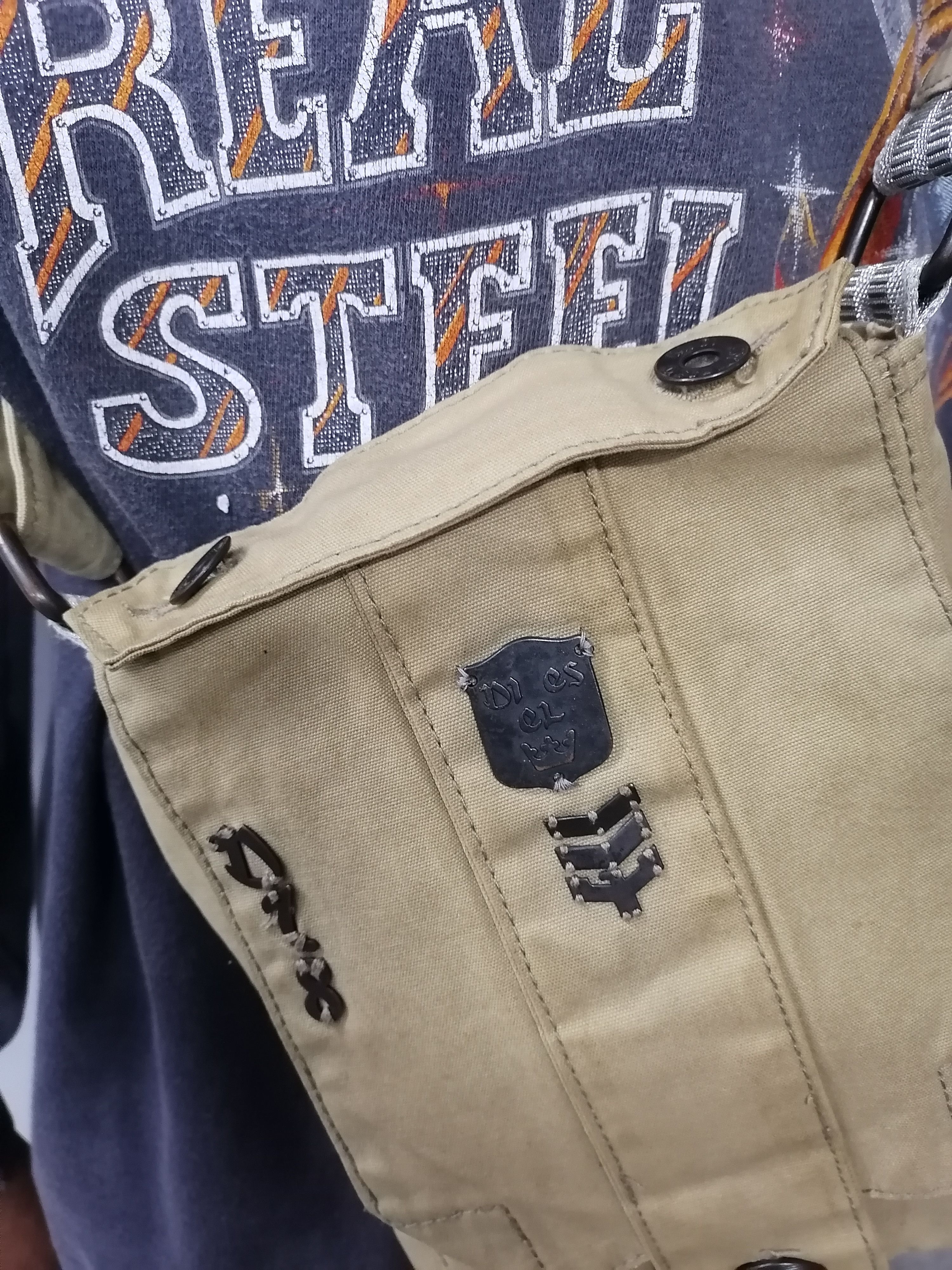 Diesel × Vintage Diesel Industry Canvas Sling Bag Size ONE SIZE - 3 Thumbnail