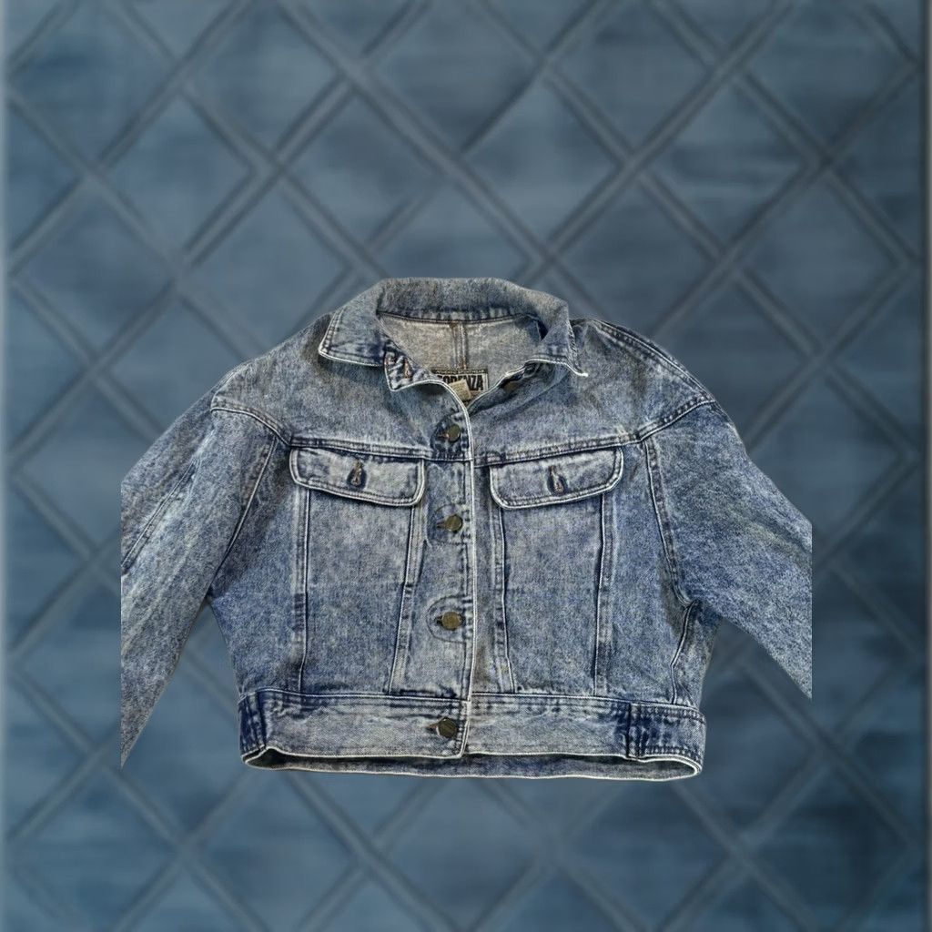 Denime Forenza Denim Jacket Women’s Small Blue Pockets Jacket Regular Long Sleeve Front Pockets Vintage: No Size S / US 4 / IT 40 - 1 Thumbnail