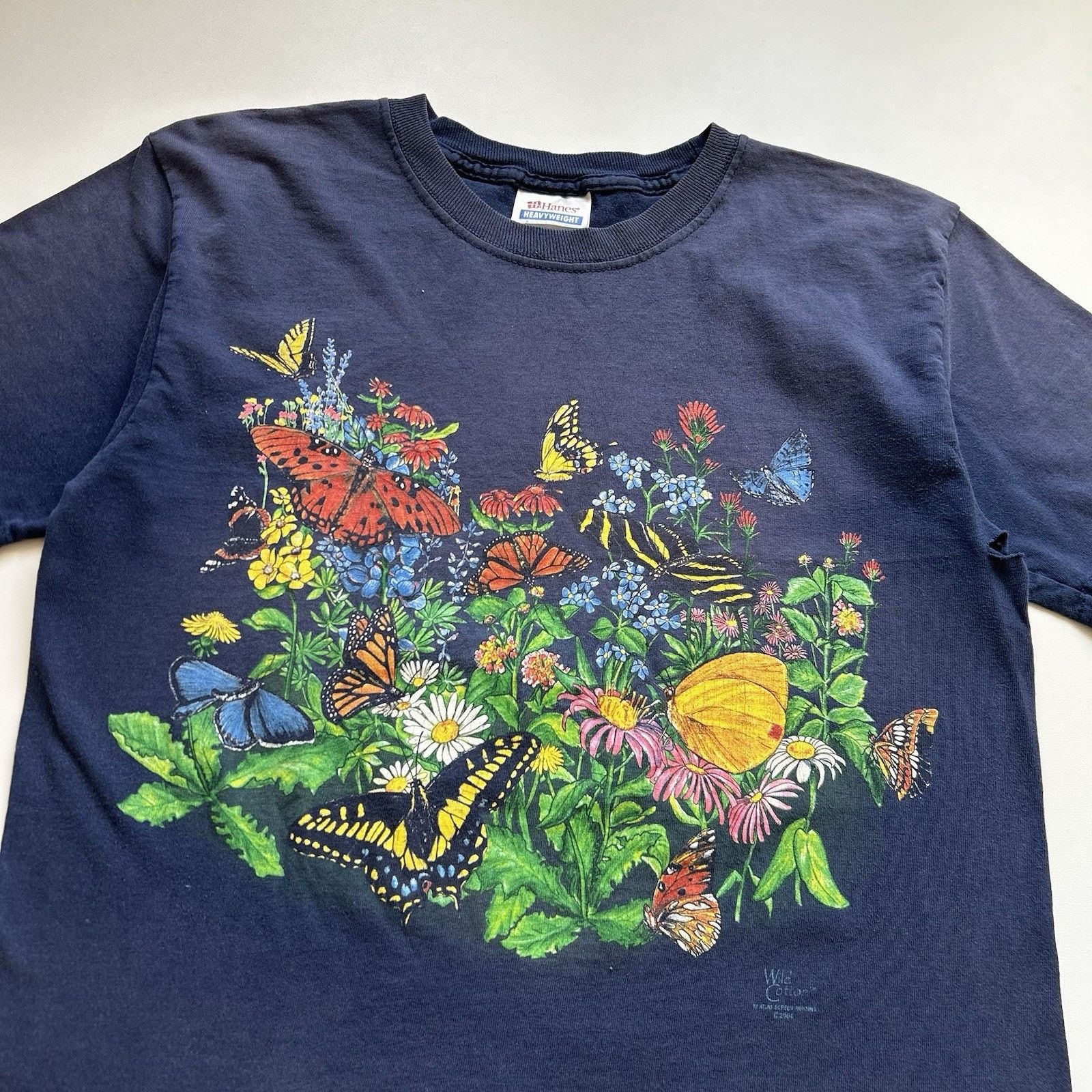 Hanes Vintage Butterfly T Shirt Small Hanes Art Animal Tee Rare Size US S / EU 44-46 / 1 - 2 Thumbnail