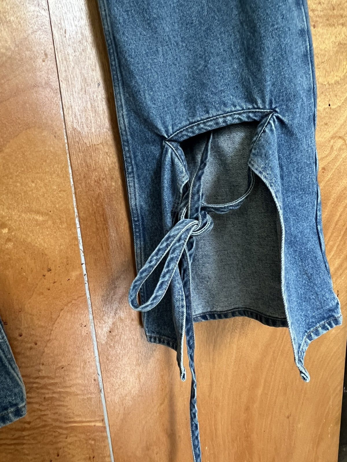 Loewe LOEWE Blue Tie Cut Panel Denim Trousers/ Straight Size US 30 / EU 46 - 4 Thumbnail