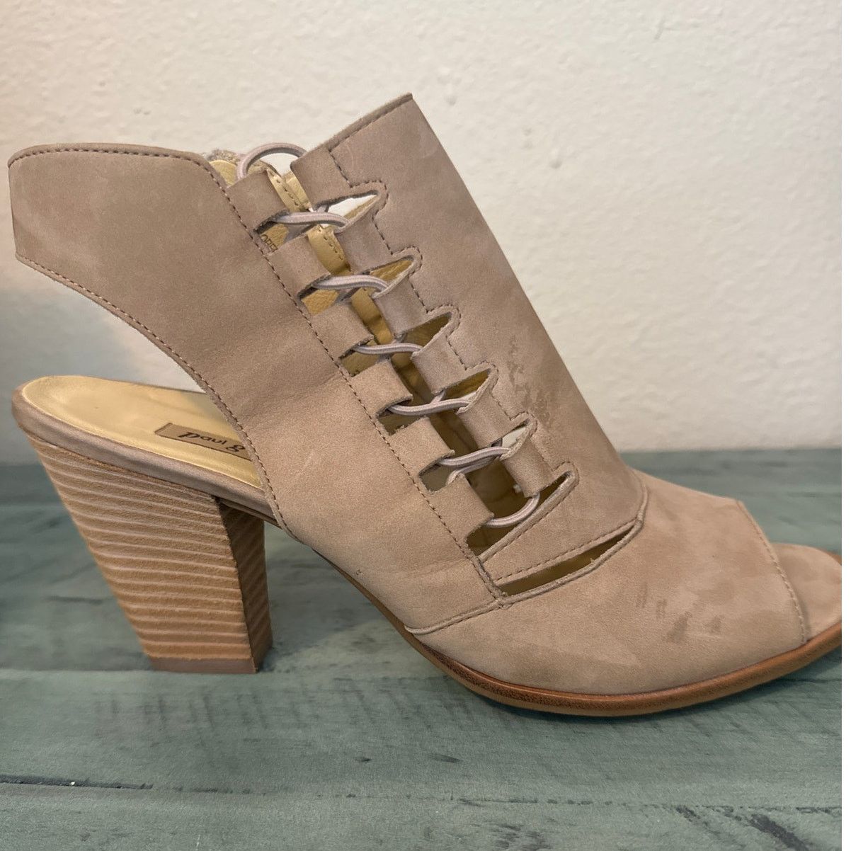 Other Paul Green Size 9 Sabrina Sandal Sisal Nubuk 3 1/2" Heels Size US 9 / IT 39 - 4 Thumbnail