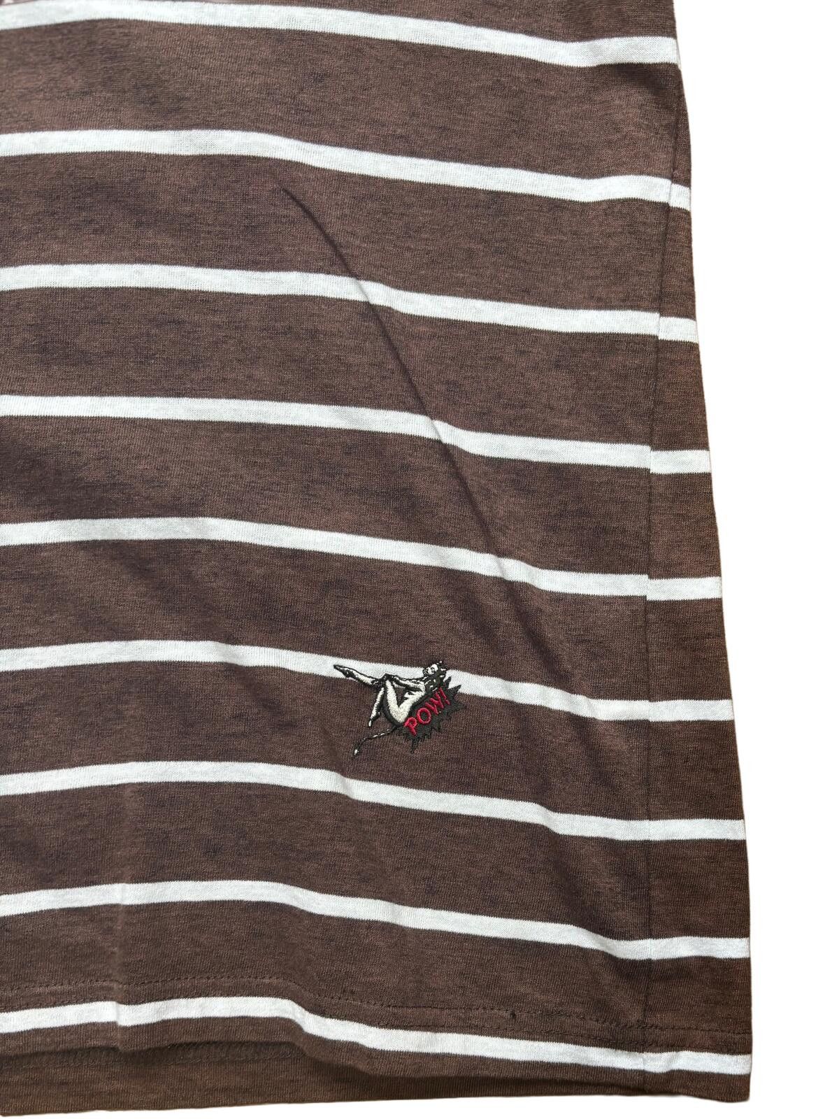 Hysteric Glamour Hysteric Glamour Striped T Shirt Brown White XS Size US XS / EU 42 / 0 - 5 Thumbnail