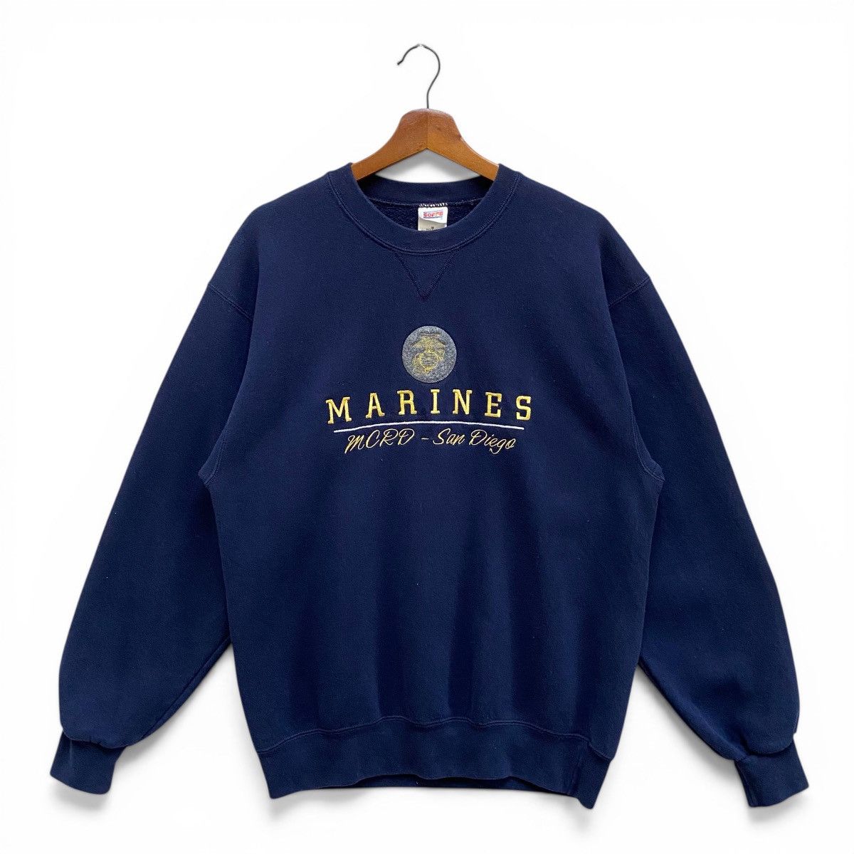 Soffe Vintage 90s Marines MCRD San Diego Sweatshirt M Made in USA Size US M / EU 48-50 / 2 - 6 Thumbnail