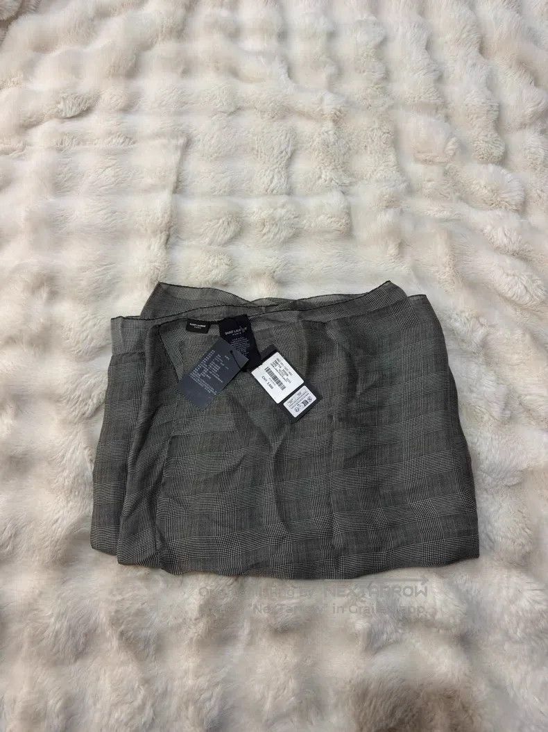 Saint Laurent Paris Saint Laurent Paris Plaid Silk Scarf Size ONE SIZE - 1 Thumbnail