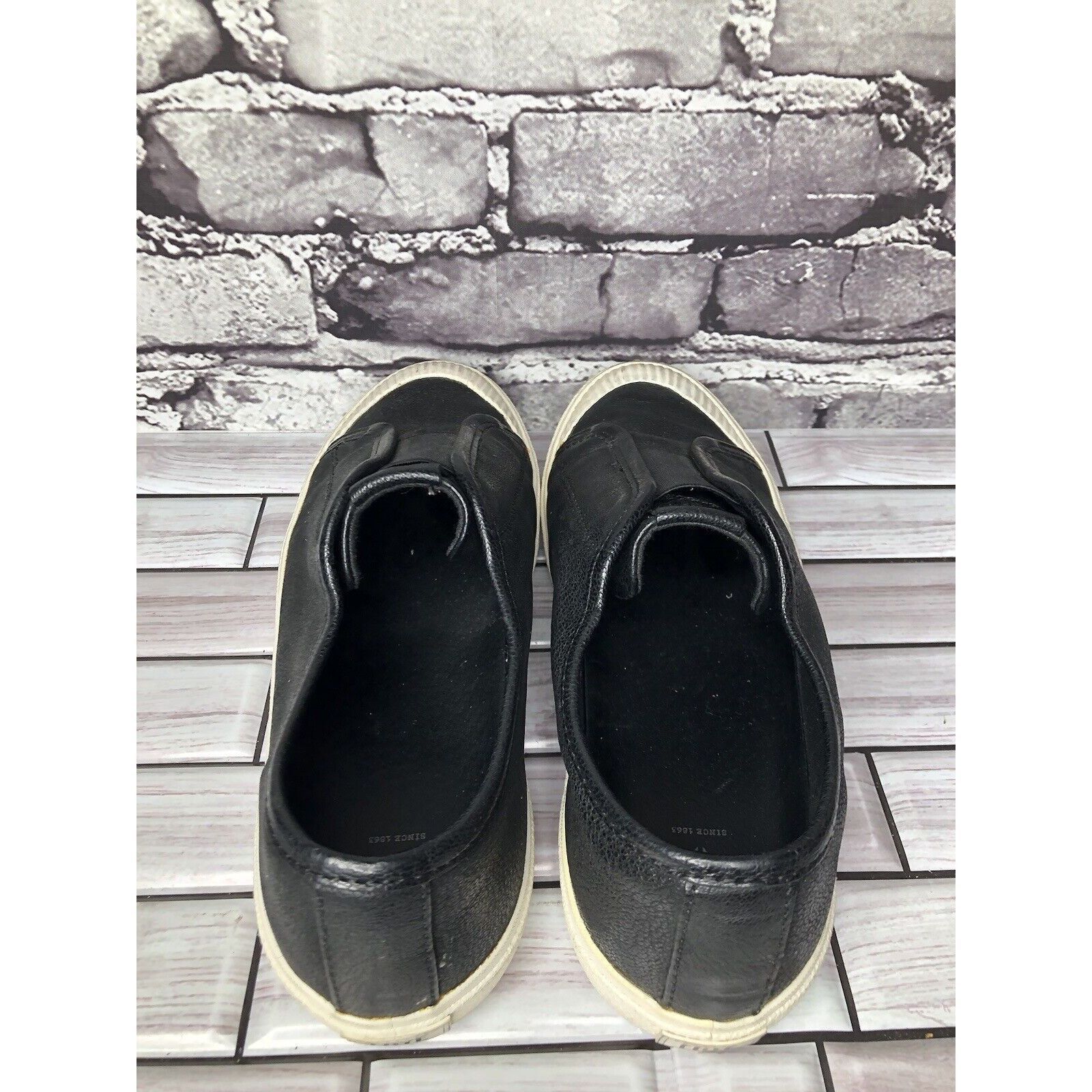 Frye Frye Black Leather Slip On Comfort Casual Sneakers Shoes Wom Size US 7 / IT 37 - 12 Thumbnail