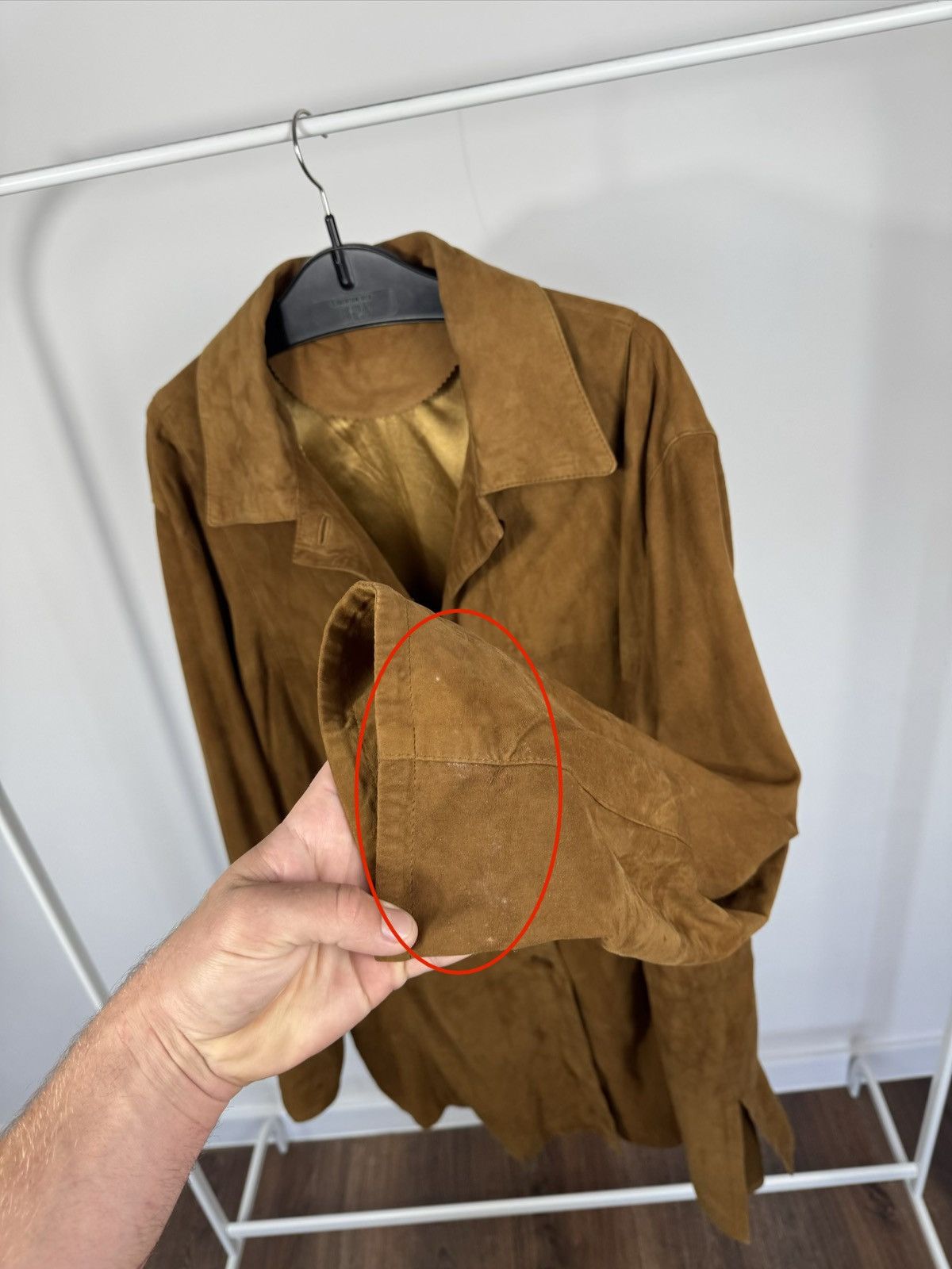 Leather Vintage Brown Suede Leather Trench Coat Jacket Men’s Coat Size US L / EU 52-54 / 3 - 6 Thumbnail