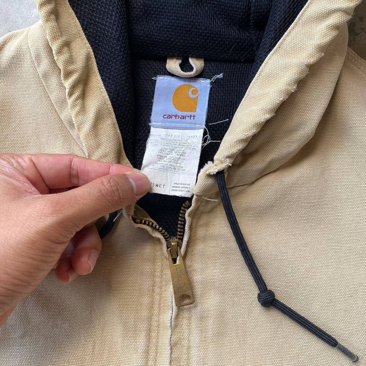 Carhartt × Vintage VINTAGE CARHARTT CANVAS JUMPER TRASHED DISTRESSED HOODIE Size US L / EU 52-54 / 3 - 16 Thumbnail