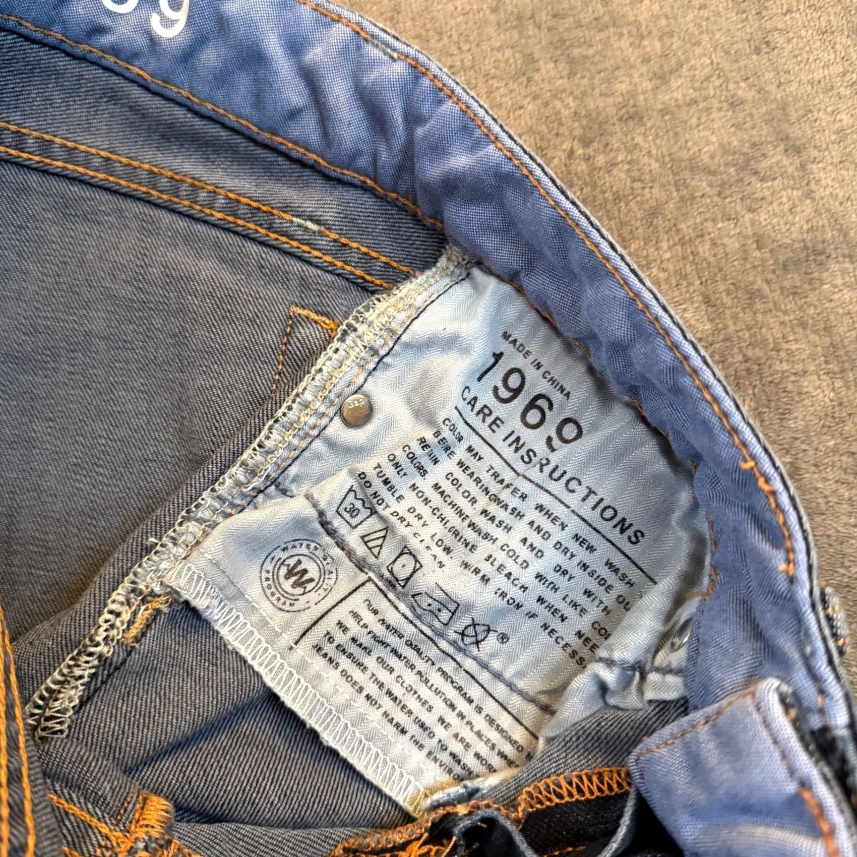 Gap Gap 1969 Always Skinny Jeans Womens 28/6 Regular Blue Dark Wash Stretch Denim 5-Pocket Logo Pockets Zip Fly Size 28" / US 6 / IT 42 - 6 Thumbnail