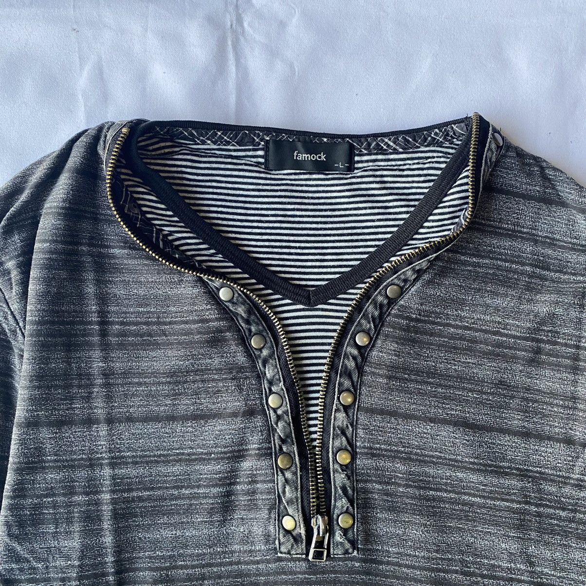 If Six Was Nine × Japanese Brand × Le Grande Bleu (L.G.B.) Japanese Striped Studded Zipper Punk Style Double Layer Size US L / EU 52-54 / 3 - 4 Thumbnail
