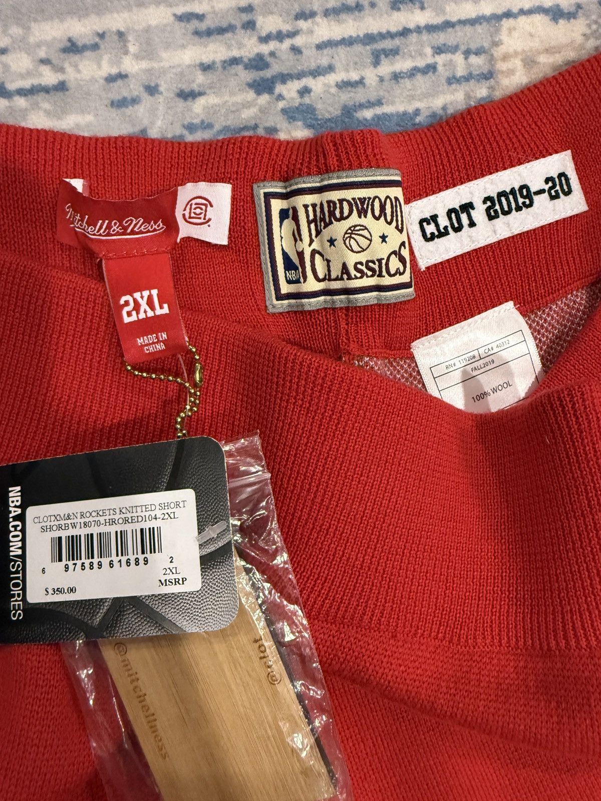 Mitchell & Ness Clot X M&N Rockets Knit Shorts Size US 40 / EU 56 - 2 Thumbnail