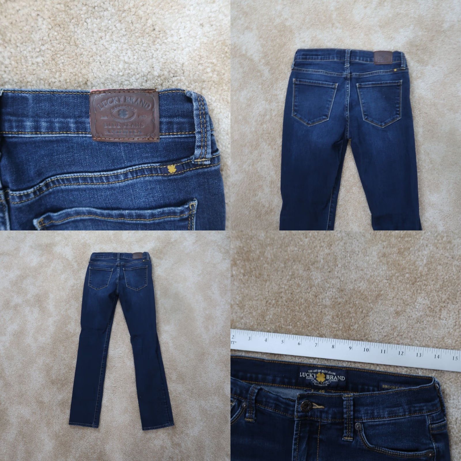 Lucky Brand Lucky Brand Brooke Straight Leg Jean Women's 2 Blue Stretch Denim Casual 90s Designer Womens Jeans Regular Fit Size 26" / US 2 / IT 38 - 8 Thumbnail