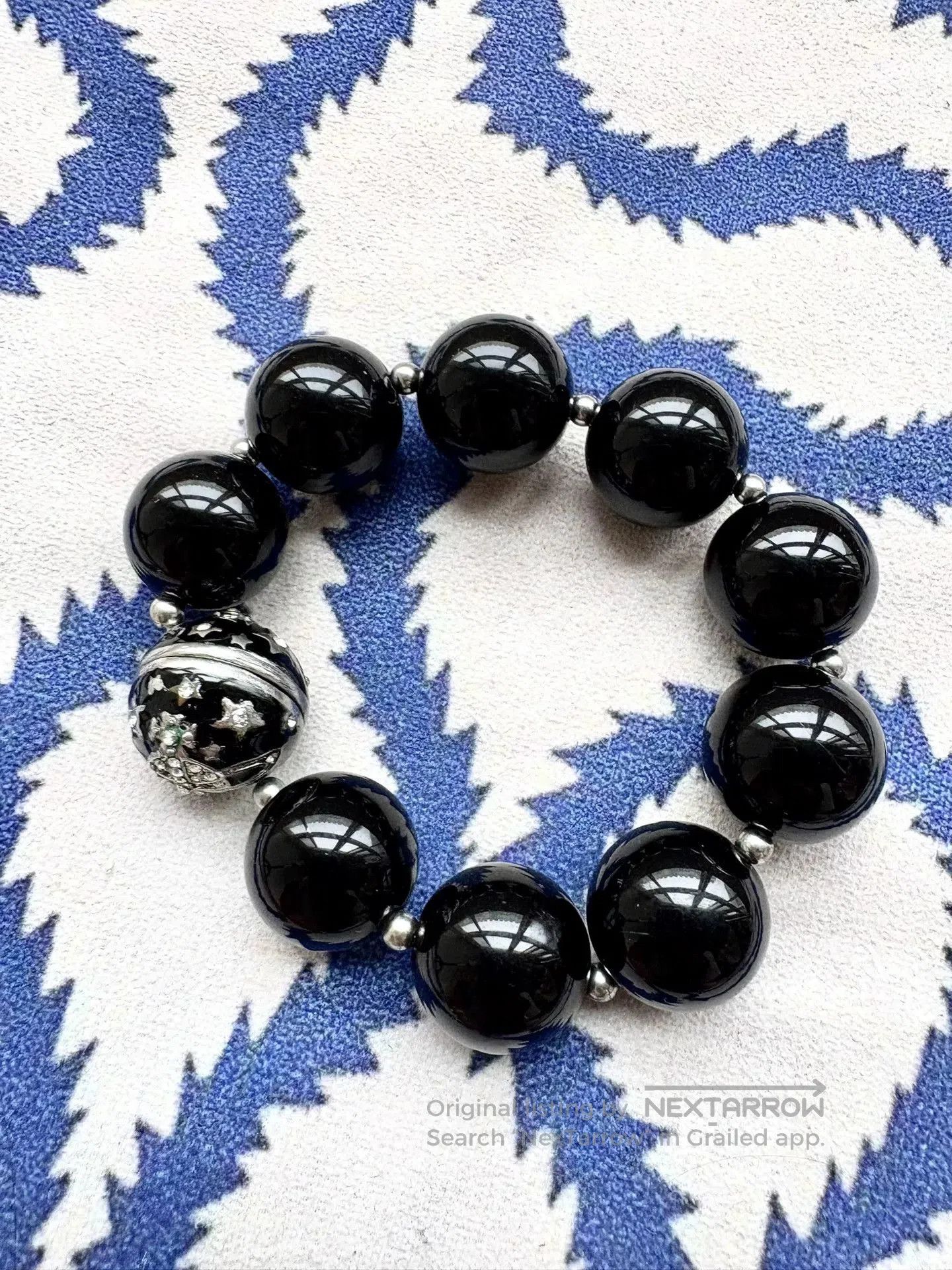 Vivienne Westwood vivienne westwood giant black onyx bracelet. Size ONE SIZE - 2 Thumbnail