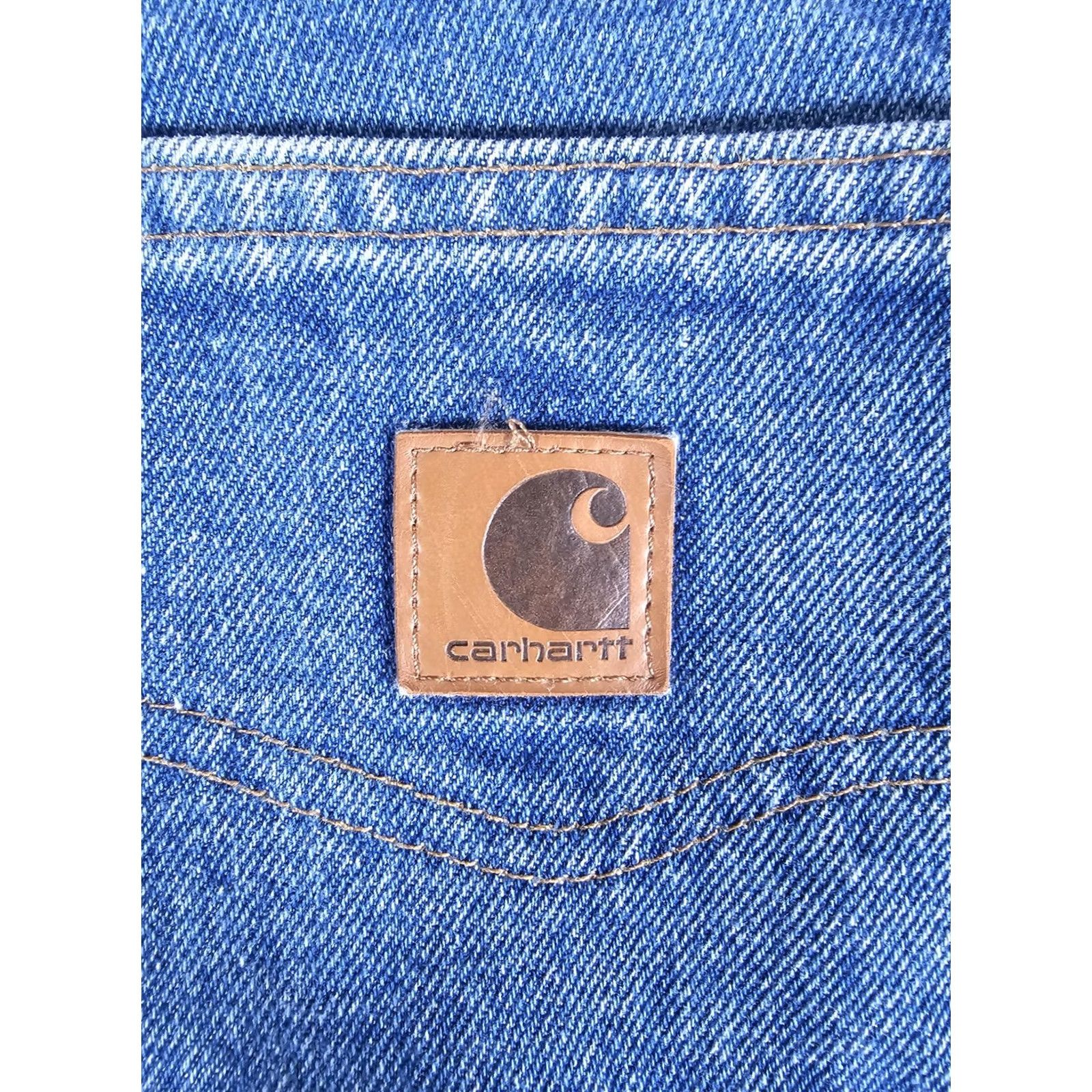 Carhartt VINTAGE Carhartt Jeans Blue Denim B17 DST Relaxed Fit Tapered Leg Workwear Mens Sz 50x30 Size US 34 / EU 50 - 3 Thumbnail