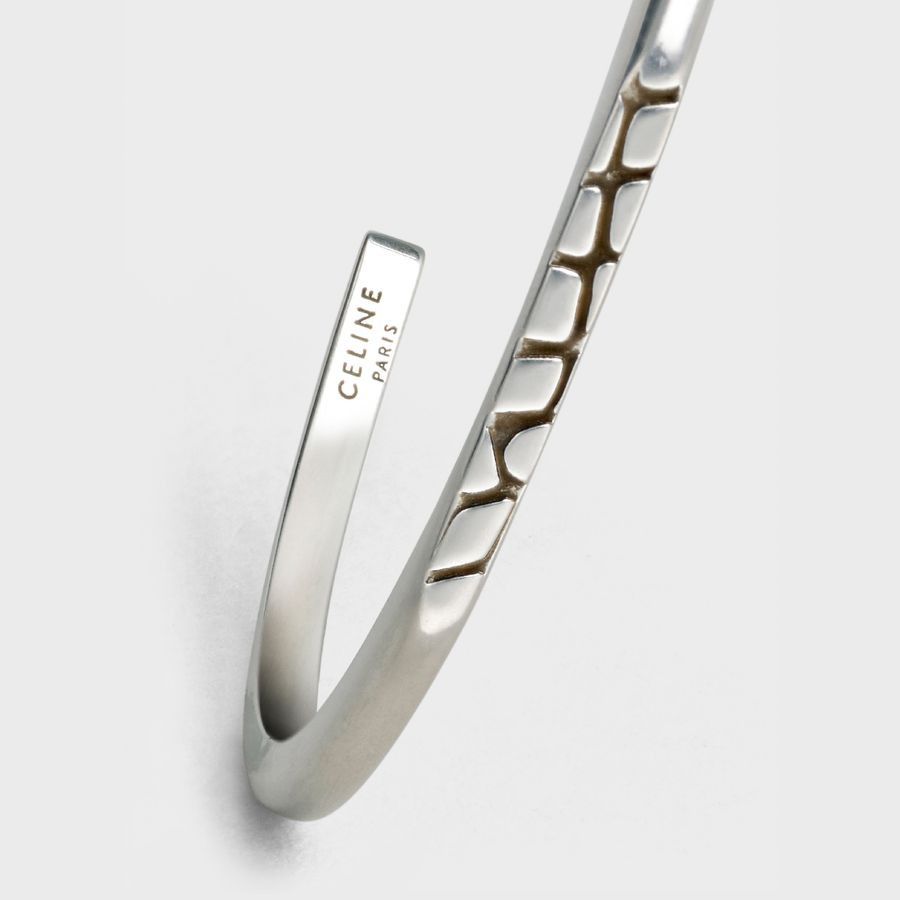 Celine o1loc1c1124 Size:OS / Animals Flat Bracelet in Silver Size ONE SIZE - 4 Thumbnail