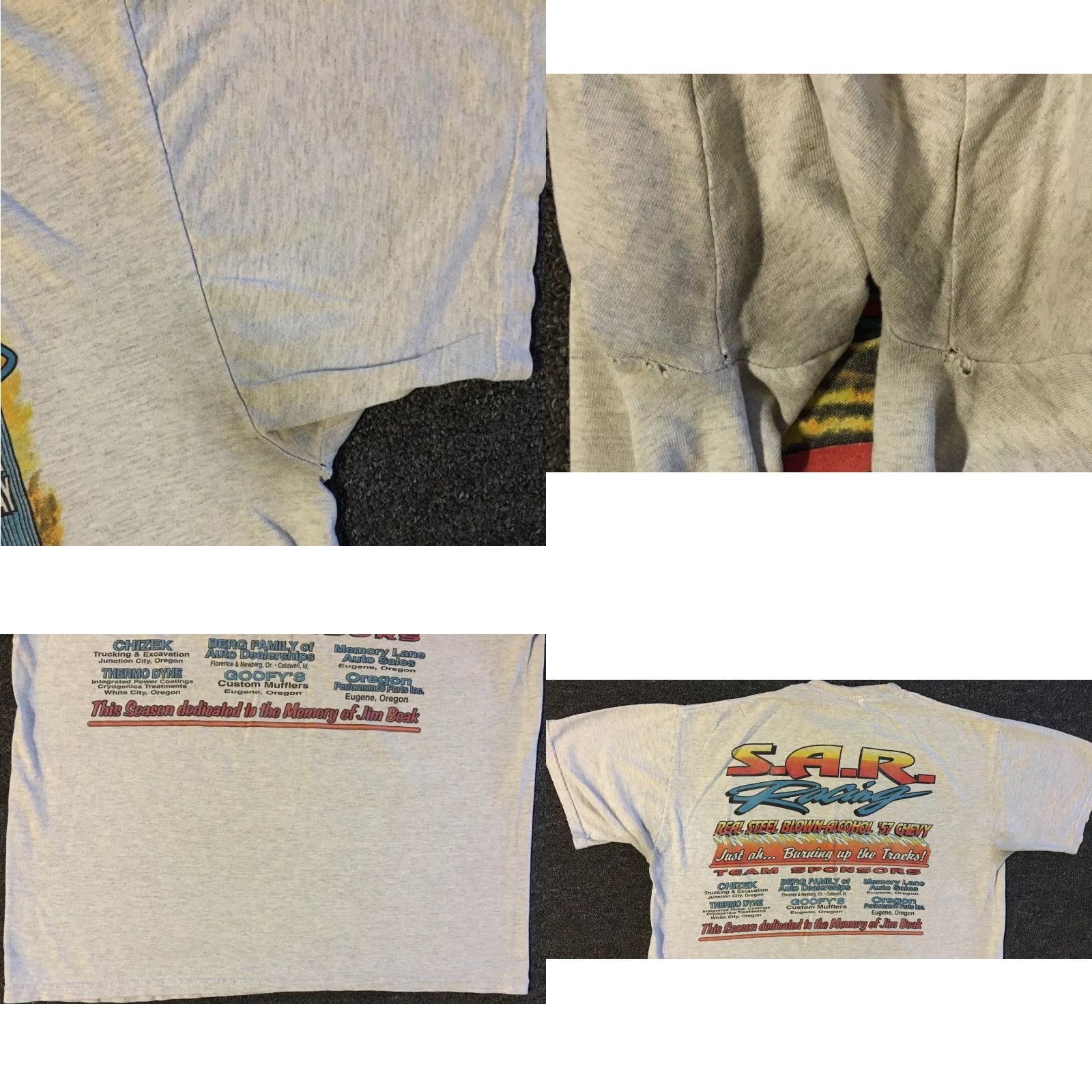 NASCAR Vtg 90s Chevrolet Racing Faded Distress AOP Shirt M L Car Flame NASCAR Grunge AZ Shirt Mens M Gray 90s Cars NASCAR Grunge Vintage Fire Distressed Size US M / EU 48-50 / 2 - 8 Thumbnail