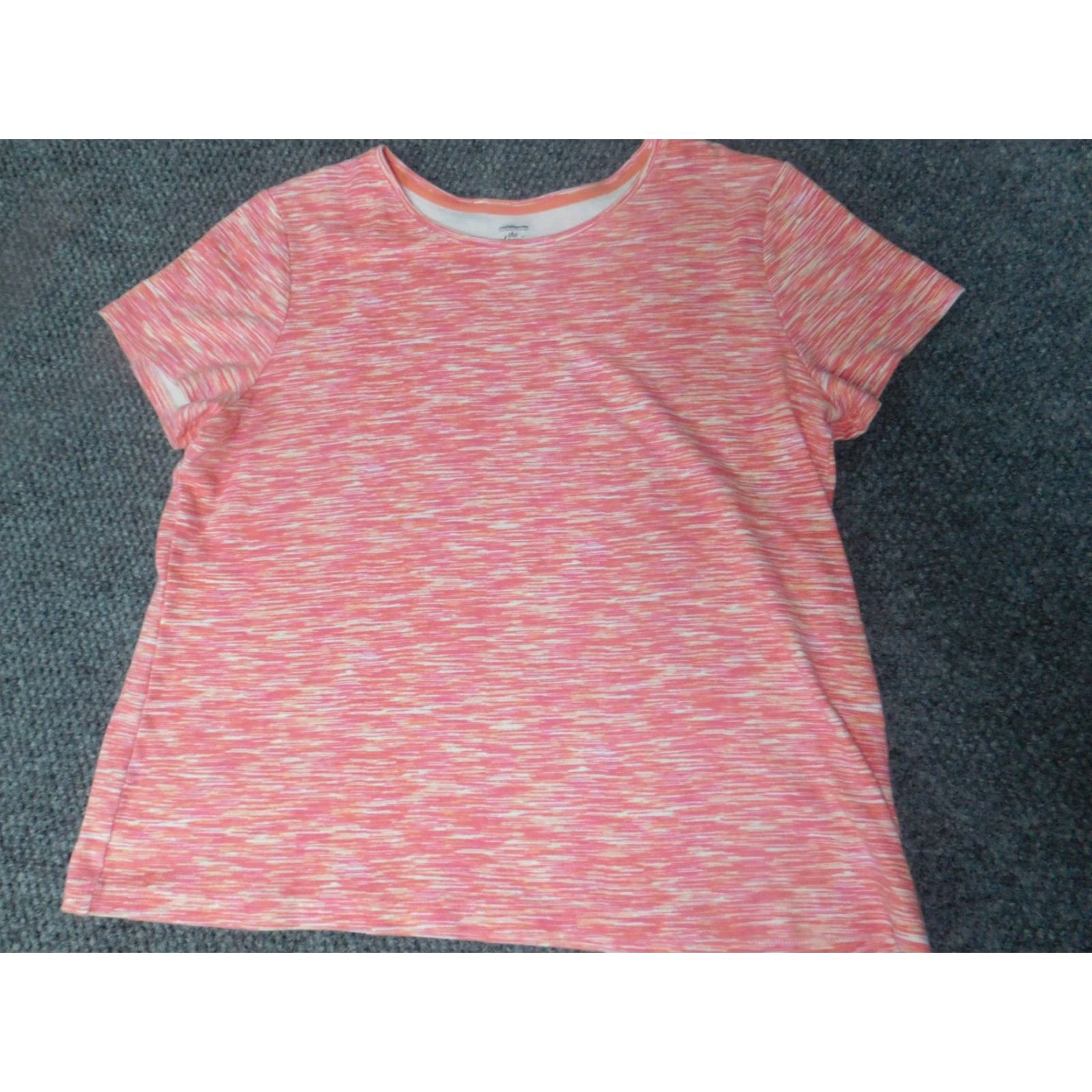 Croft & Barrow Croft & Barrow Womens Blouse XL Pink Crew Neck Short Sleeve Polyester Rayon Croft & Barrow Geometric Casual Classic Stretch 200? Size XL / US 12-14 / IT 48-50 - 2 Thumbnail