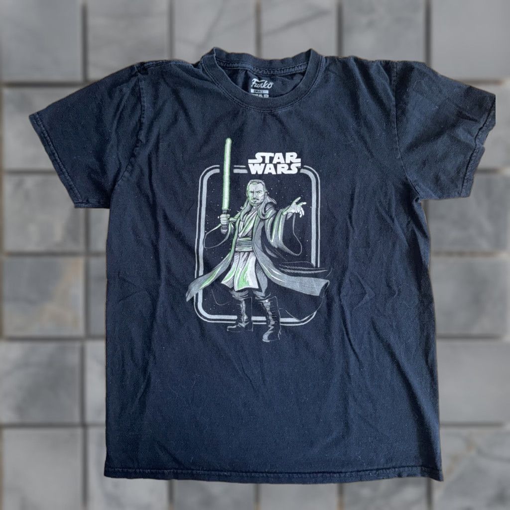 Vintage VINTAGE Star Wars Qui-Gon Jinn Funko Pop T-Shirt Black Small 18x25 Size US S / EU 44-46 / 1 - 1 Thumbnail