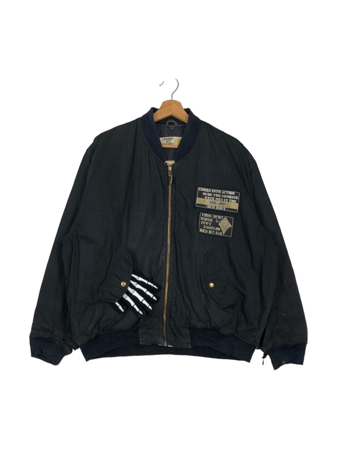 🔥90s RIOT RIOT VINTAGE BOMBER JACKET MILITARY BUZZ RICKSONS