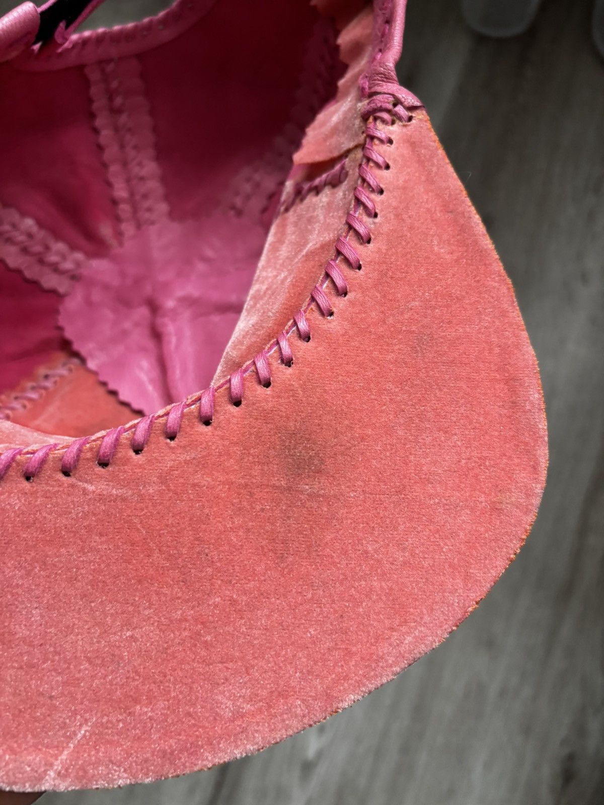 Other Pink Handmade Leather Cap Size ONE SIZE - 9 Thumbnail