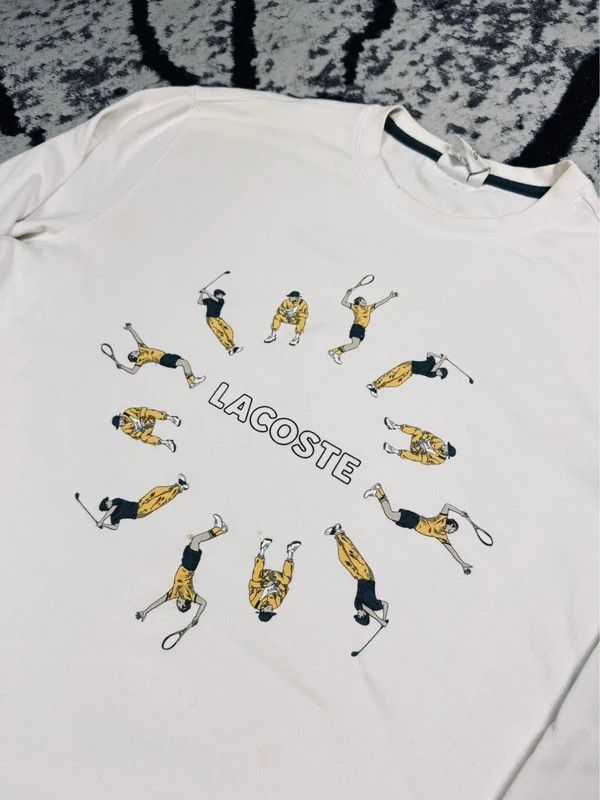 Lacoste Lacoste crewneck sweatshirt golf white logo sport tennis S Size US S / EU 44-46 / 1 - 3 Thumbnail