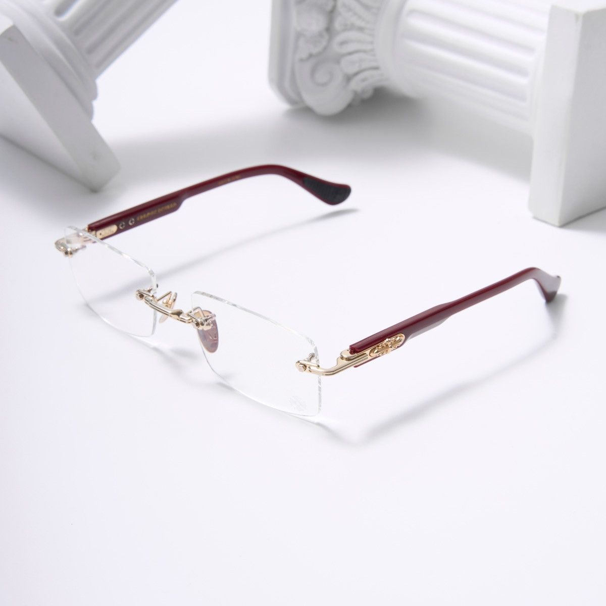 Chrome Hearts CHROME HEARTS DEEP II GOLD PLATED BORDELLO GLASSES Size ONE SIZE - 2 Thumbnail