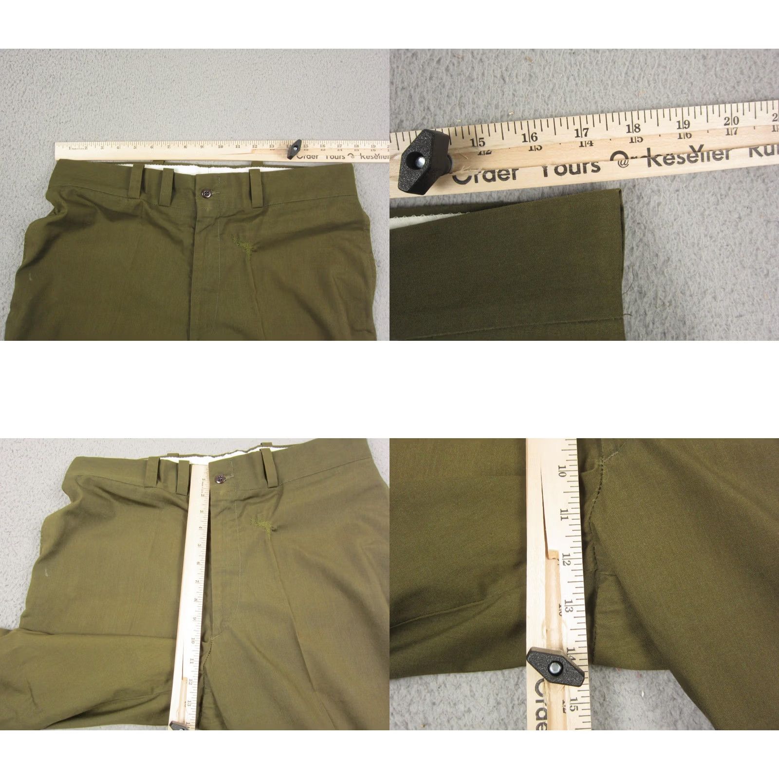 JCPenney Vintage Big Mac JCPenney Pants Adult W 36 L 28 Olive Green Work Straight 50s 60s Size US 36 / EU 52 - 8 Thumbnail