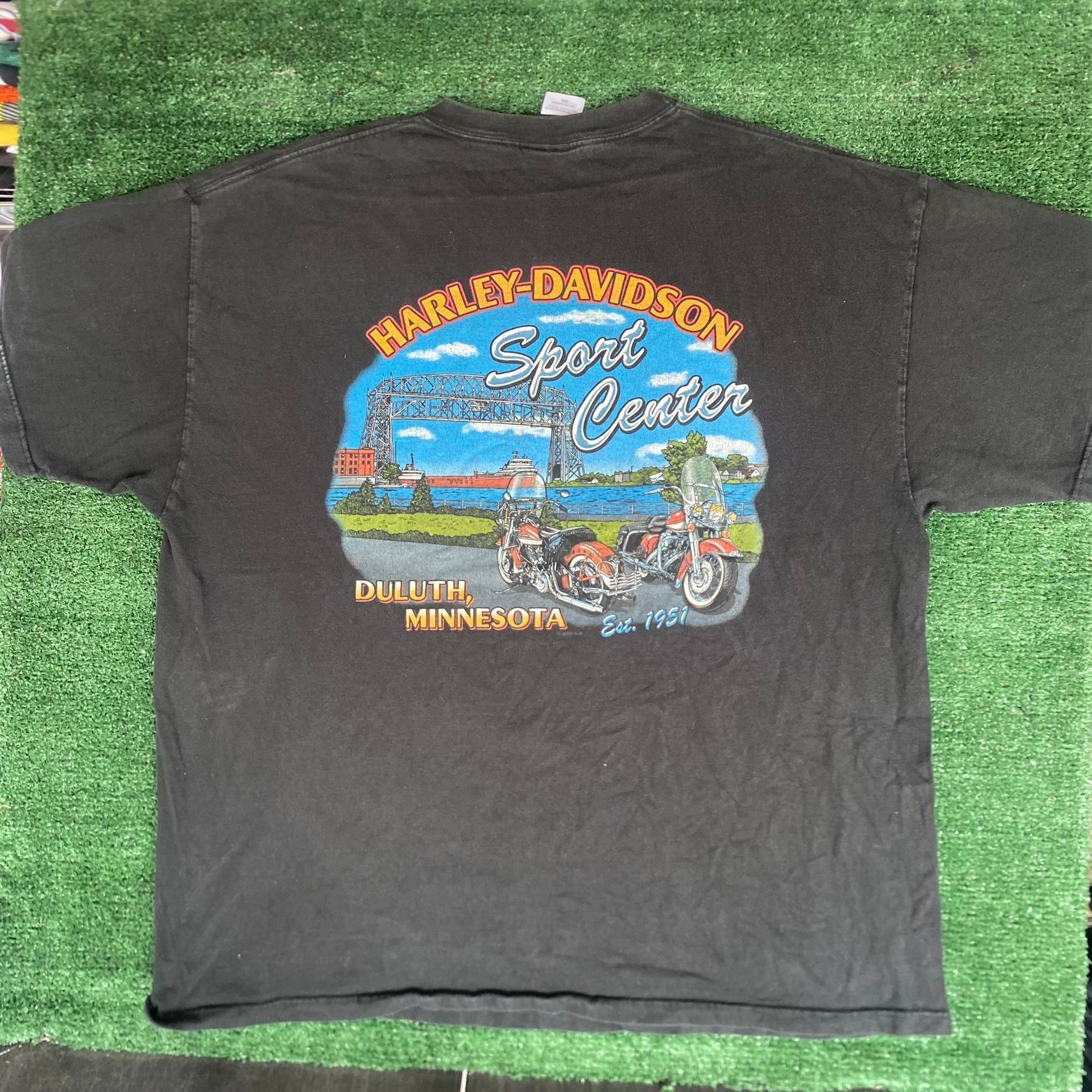 Harley Davidson Vintage Y2K Harley Davidson Shirt Biker Logo Motorcycle Tee Size US XXL / EU 58 / 5 - 5 Thumbnail