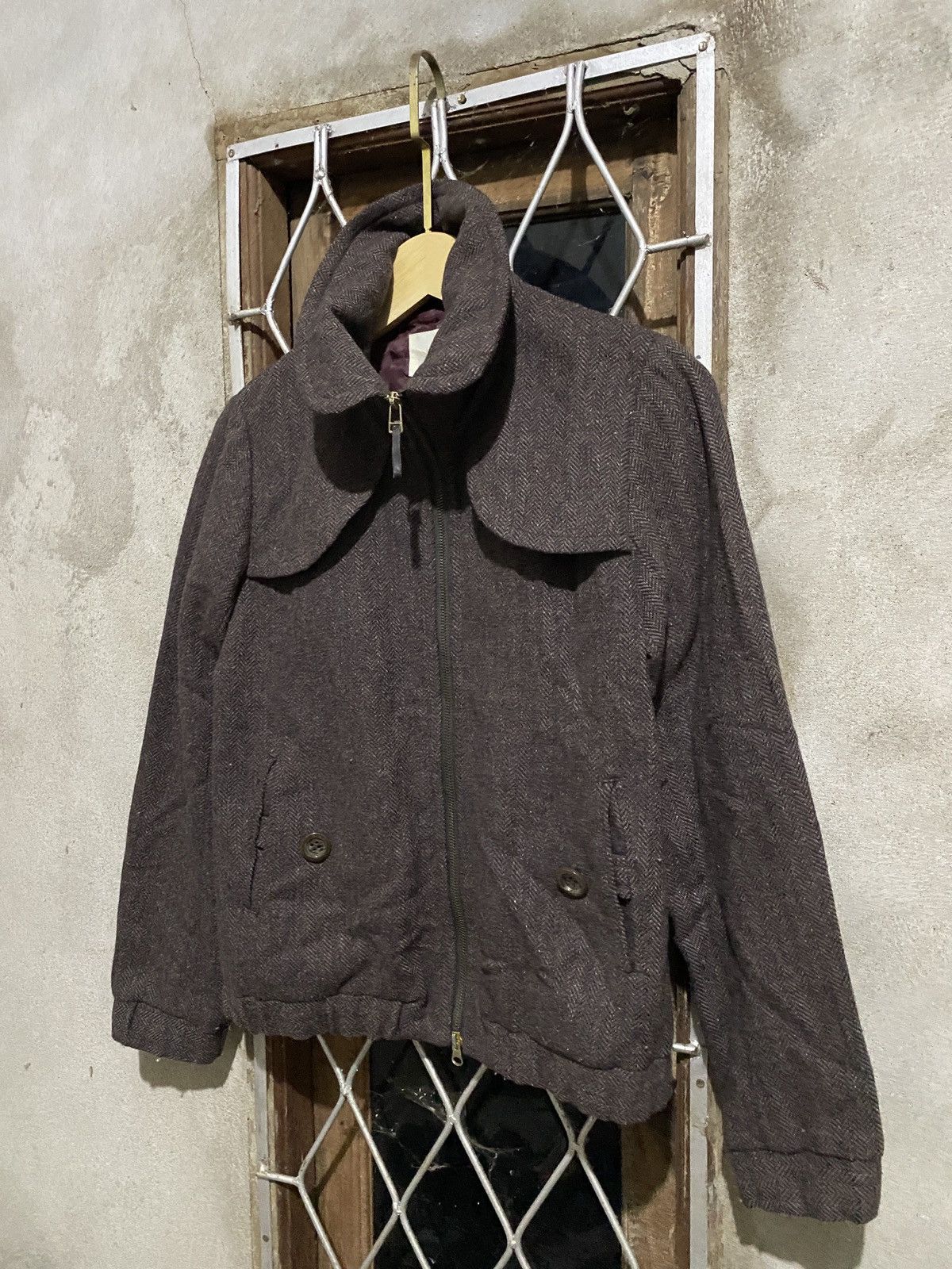 Japanese Brand × Vintage vintage work Jacket olive des olive brown wool Size US M / EU 48-50 / 2 - 2 Thumbnail
