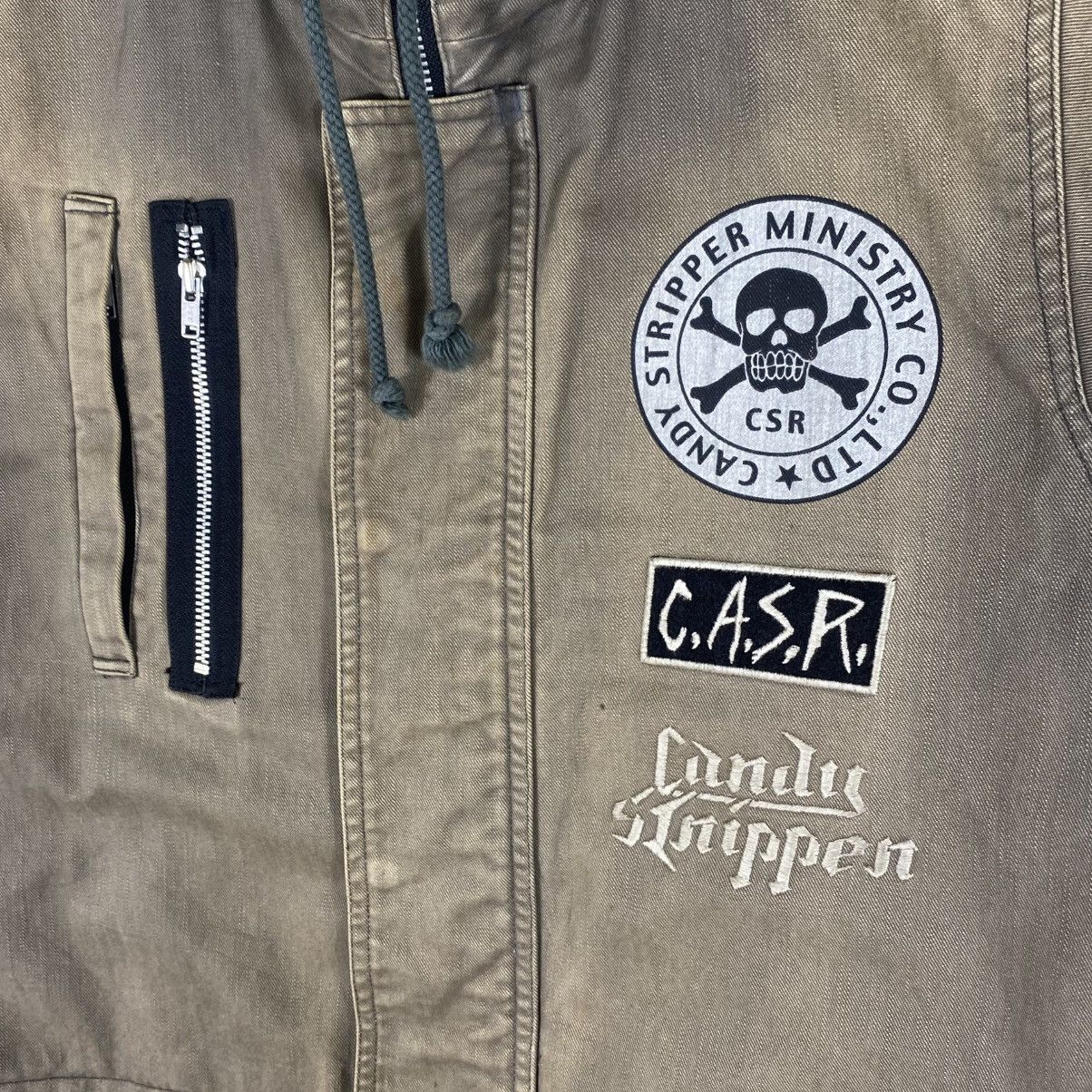 Japanese Brand Vintage Candy Stripper Long Button/Zipper Jacket M Size Size US M / EU 48-50 / 2 - 7 Thumbnail
