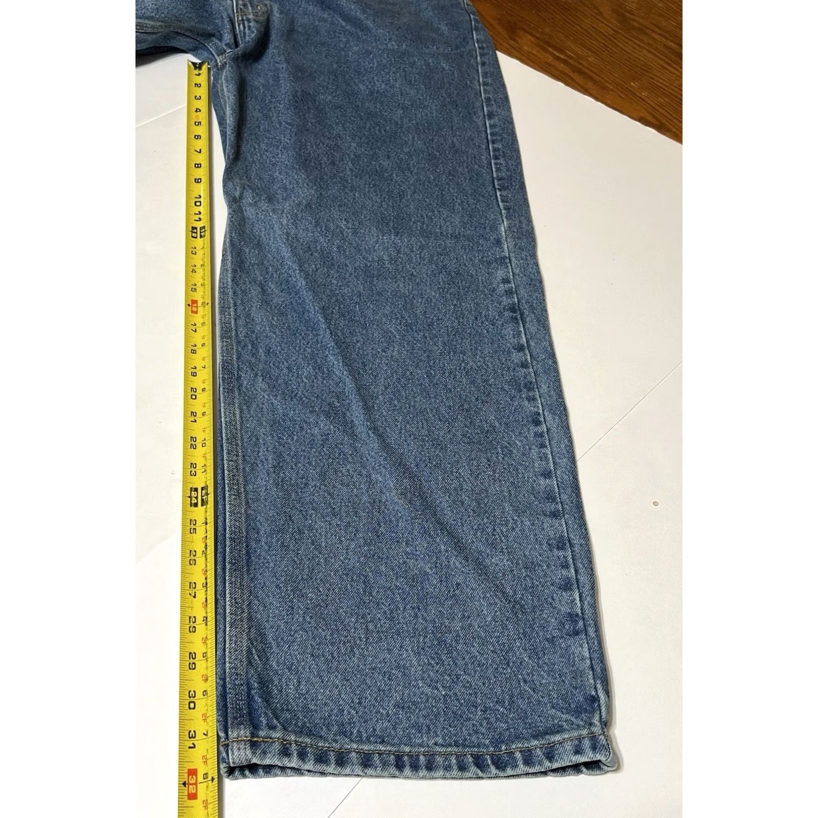 Carhartt Carhartt B460 Jeans - 42x32 100% Cotton Blue Relaxed Fit Denim Mens Straight 5-Pocket USA Classic Shirt Hm Size US 42 / EU 58 - 5 Thumbnail
