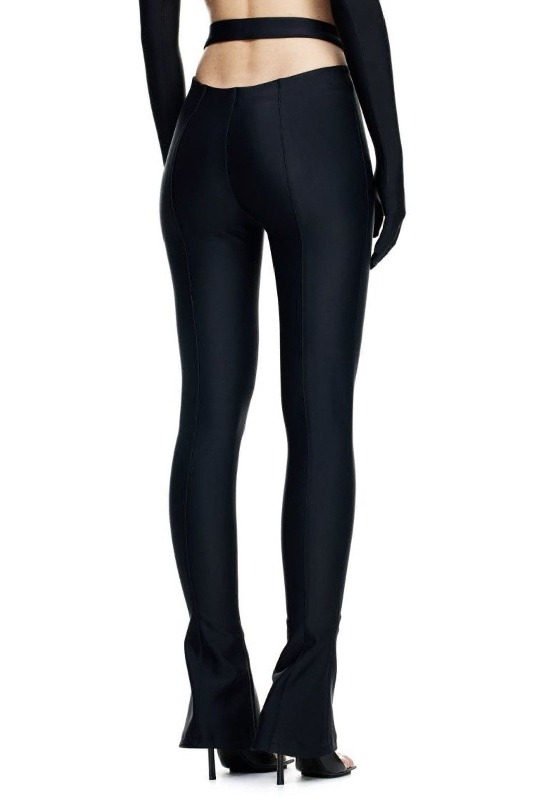 Mugler Mugler x H&M Flared Cut Out Jersey Pants Size 32" / US 10 / IT 46 - 4 Thumbnail
