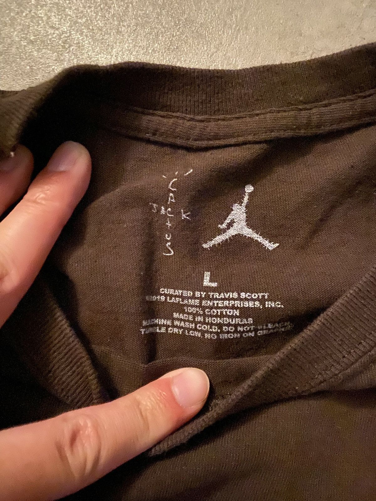 Jordan Brand × Travis Scott Travis Scott Jordan Cactus Jack Highest Tee Shirt Brown Size US L / EU 52-54 / 3 - 4 Thumbnail