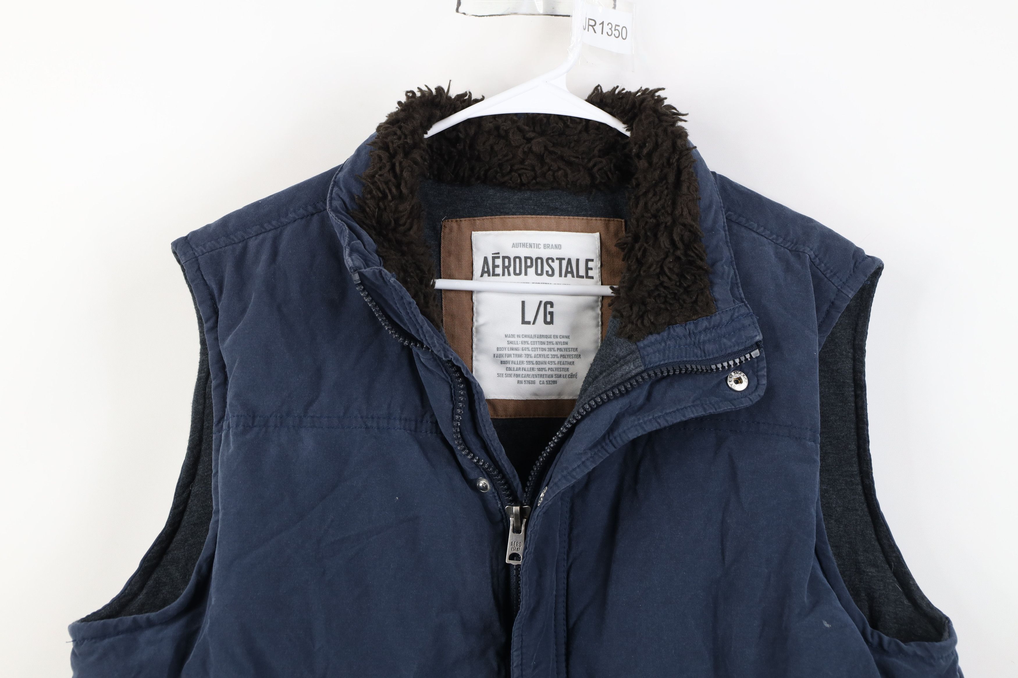 Aeropostale Vintage 90s Y2K Aeropostale Lined Duck Puffer Vest Jacket Size US L / EU 52-54 / 3 - 2 Thumbnail