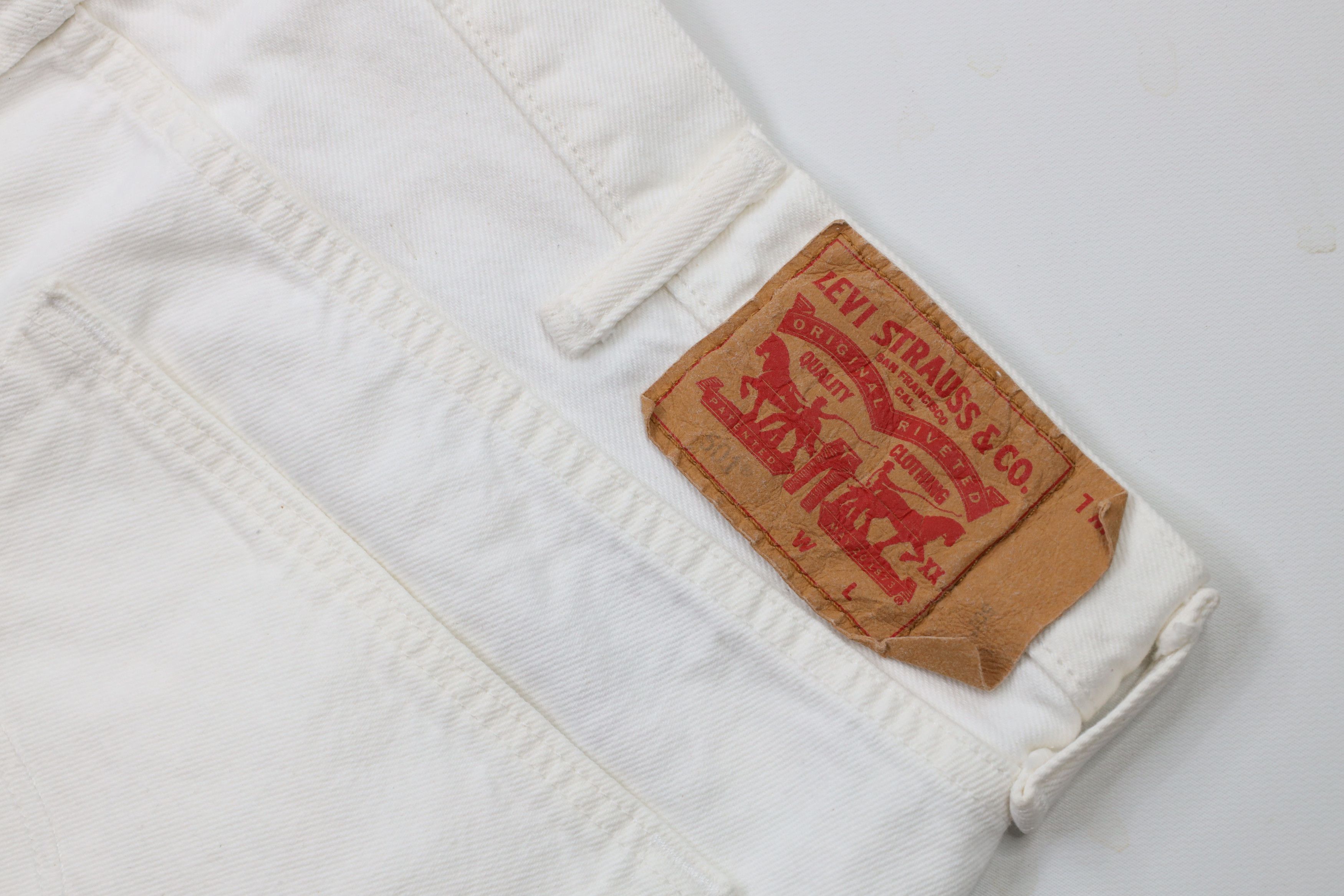 Levi's × Vintage Y2K Levis 501xx Fit Button Fly Denim Jeans White Cotton Size US 40 / EU 56 - 15 Thumbnail