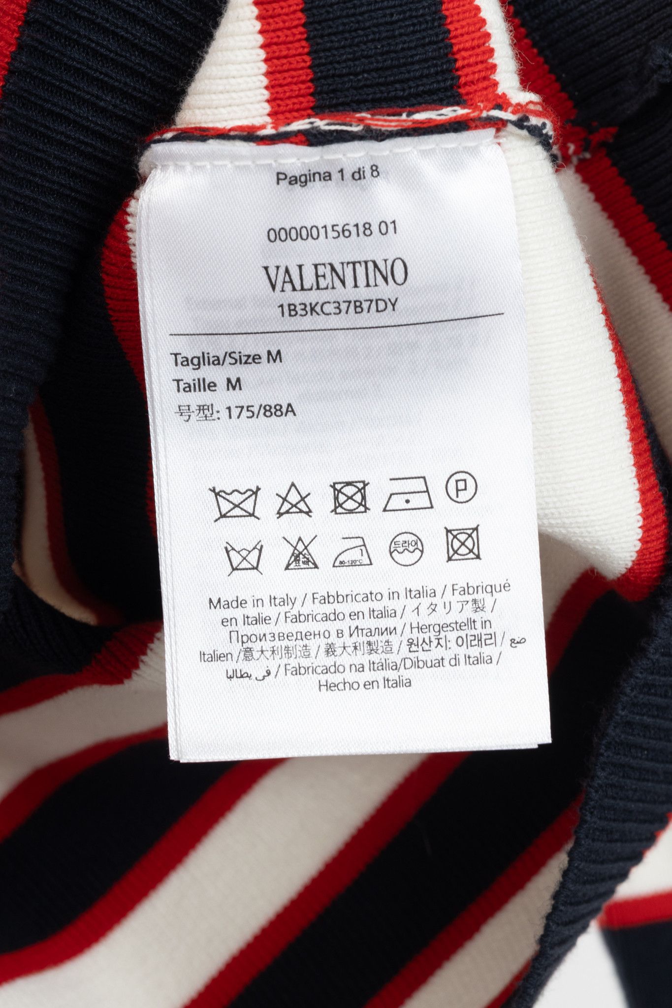 Valentino Valentino Navy & White Striped Cotton Sweater Size M / US 6-8 / IT 42-44 - 8 Thumbnail