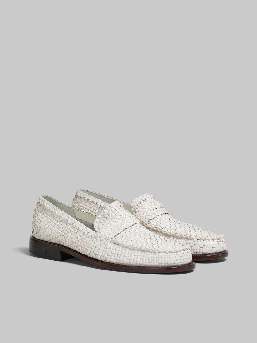 Marni o1w1db10125 Leather Bambi Loafer in Lily White Size US 7 / IT 37 - 2 Thumbnail