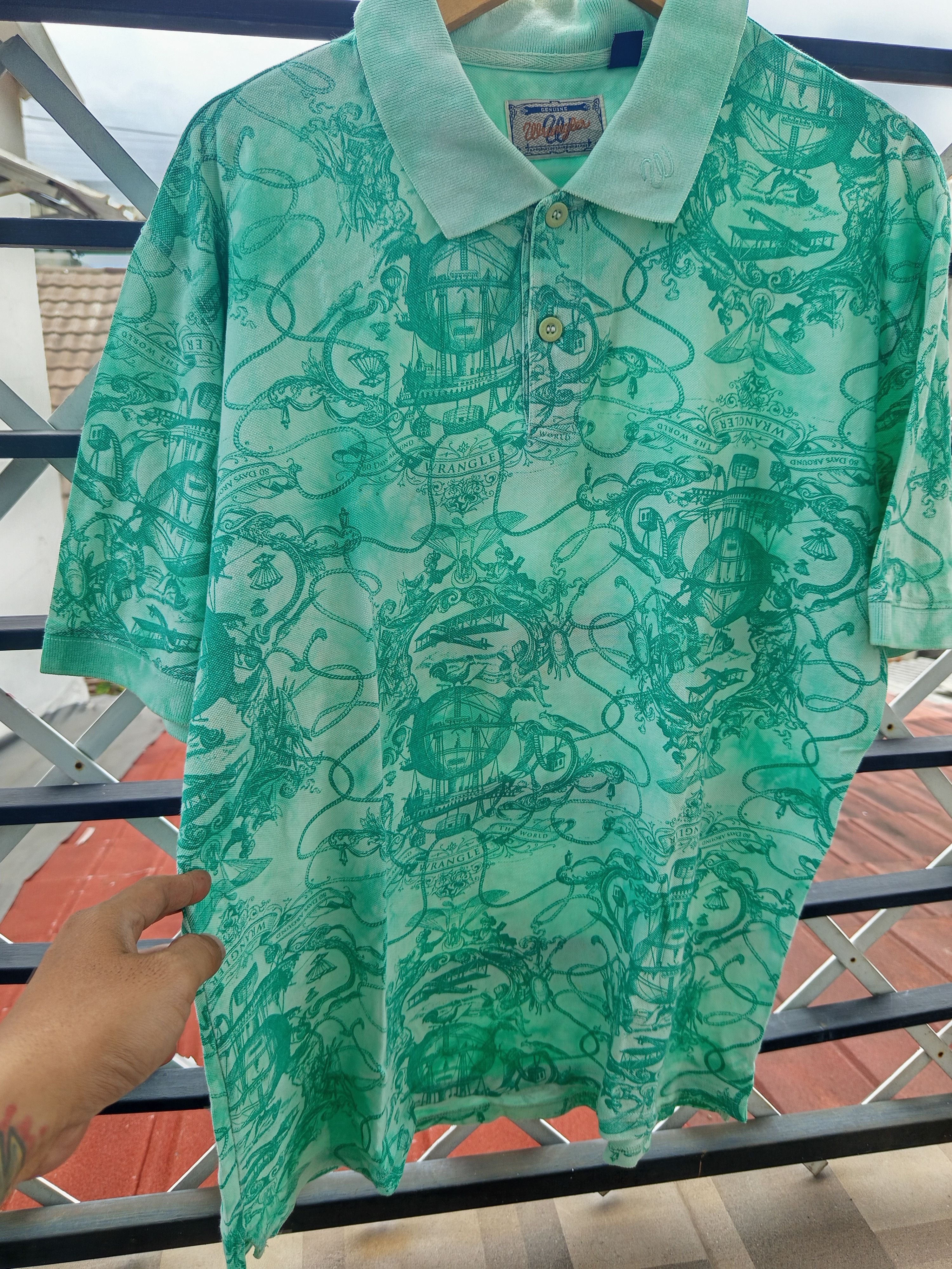 Wrangler Wrangler All Over Print Polo Shirt Size US XL / EU 56 / 4 - 3 Thumbnail