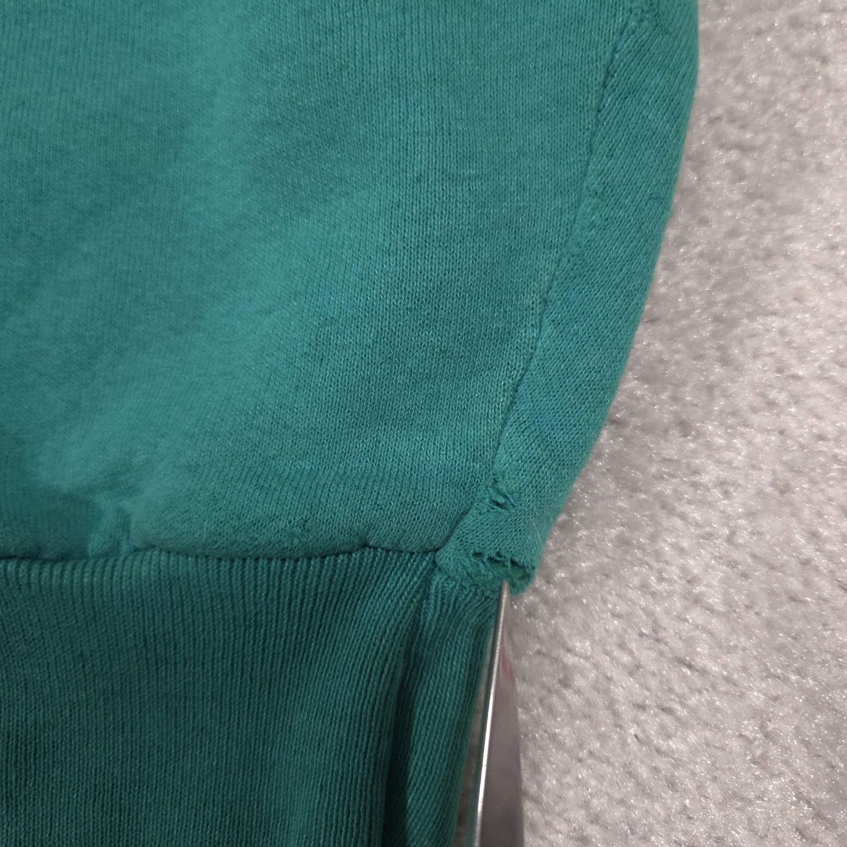 Vintage Riders Sweatshirt Womens XL Green Mock Neck Heavyweight Fleece Pullover Made USA Size XL / US 12-14 / IT 48-50 - 5 Thumbnail