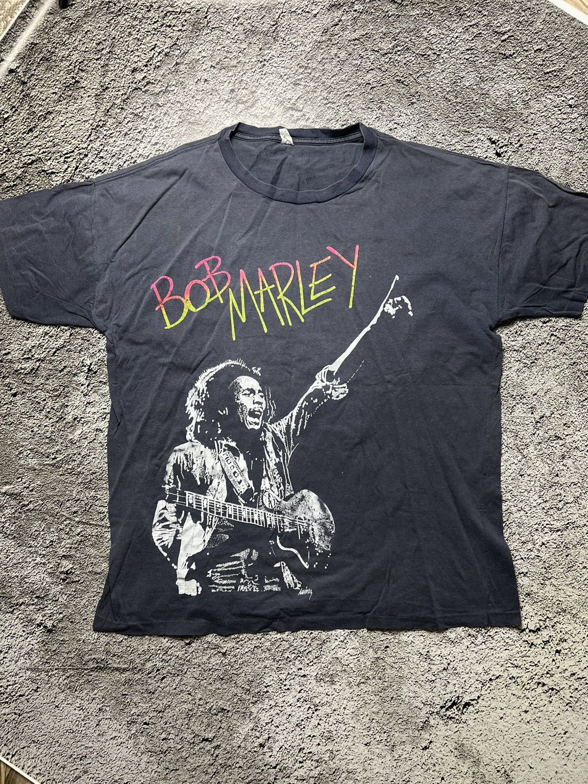 Band Tees VTG 90’s Bob Marley overprinted single stitch t shirt Size US XL / EU 56 / 4 - 1 Thumbnail