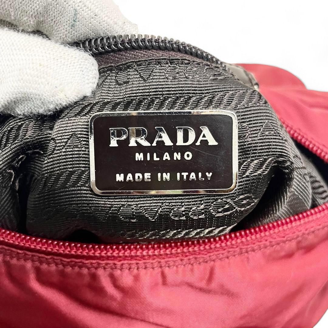 Prada Prada - Shoulder Bag Messenger Red Triangle Logo Plate Nylon Size ONE SIZE - 8 Thumbnail