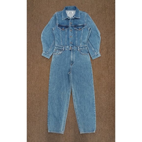 image of Agolde Silka Denim Jumpsuit in Blue, Women's (Size 30)